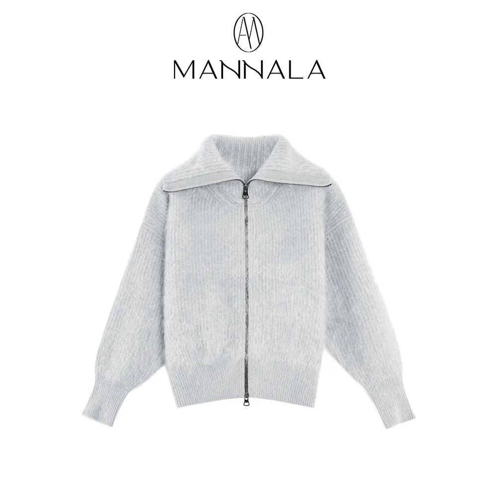 Luxurious Zip-Up Cashmere Sweater