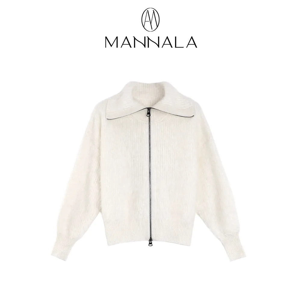 Luxurious Zip-Up Cashmere Sweater