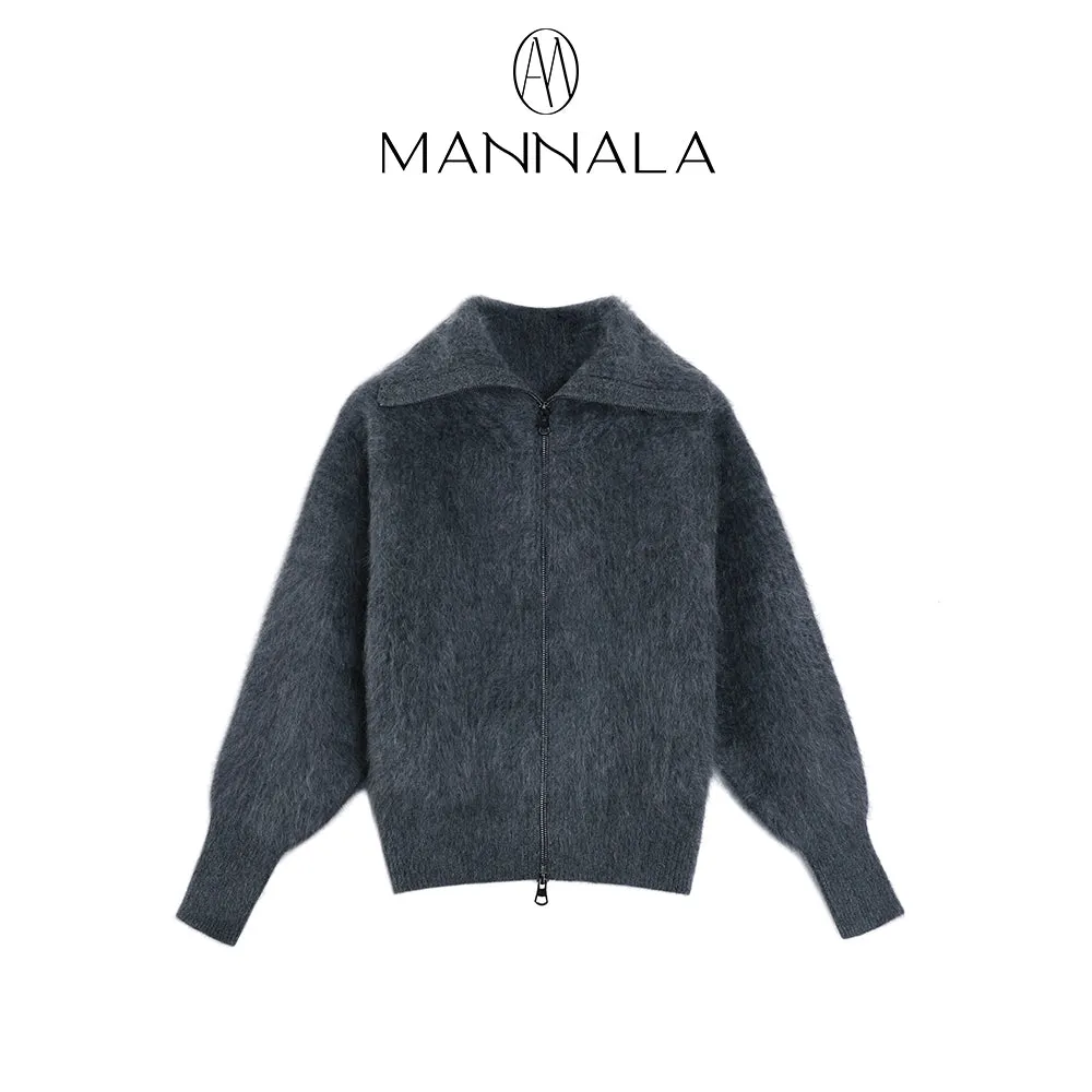 Luxurious Zip-Up Cashmere Sweater