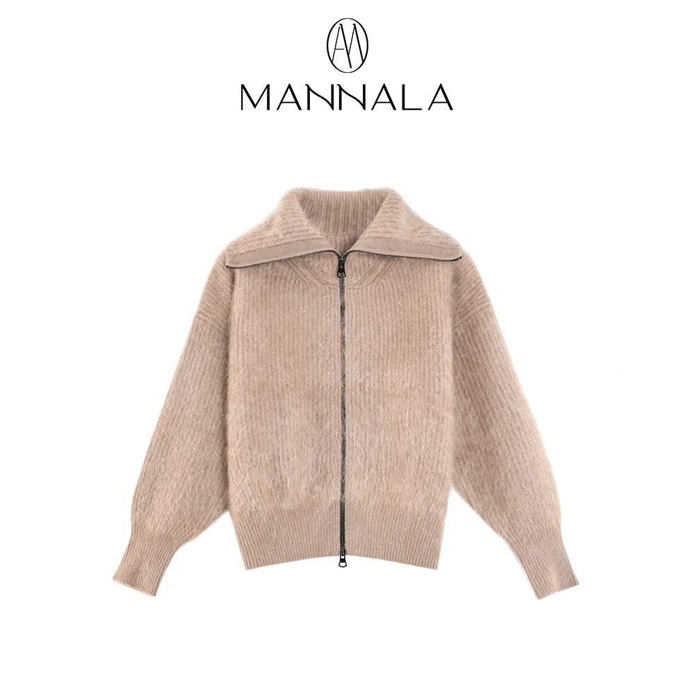 Luxurious Zip-Up Cashmere Sweater