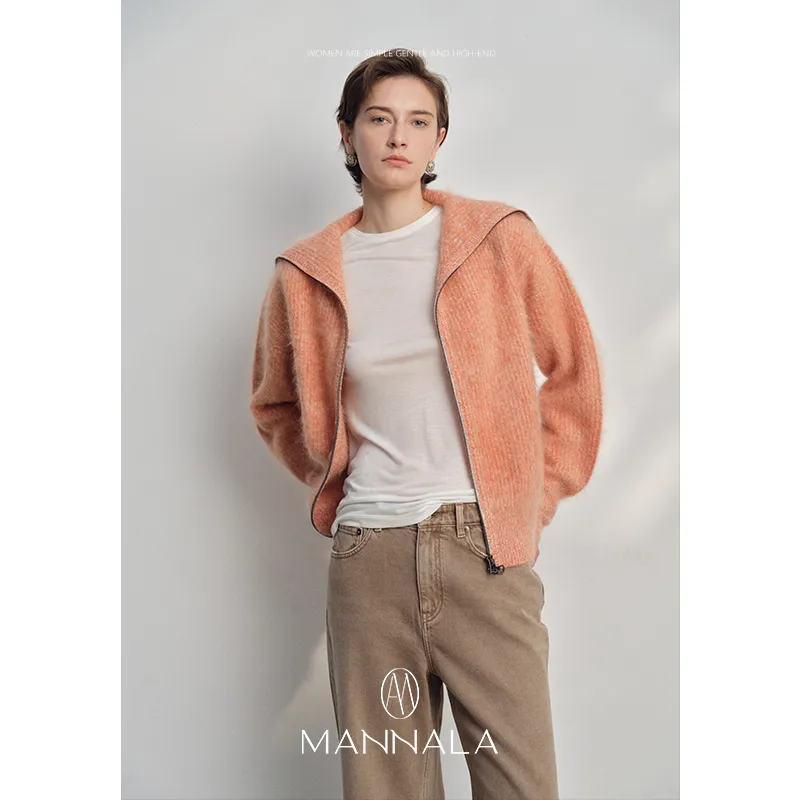 Luxurious Zip-Up Cashmere Sweater