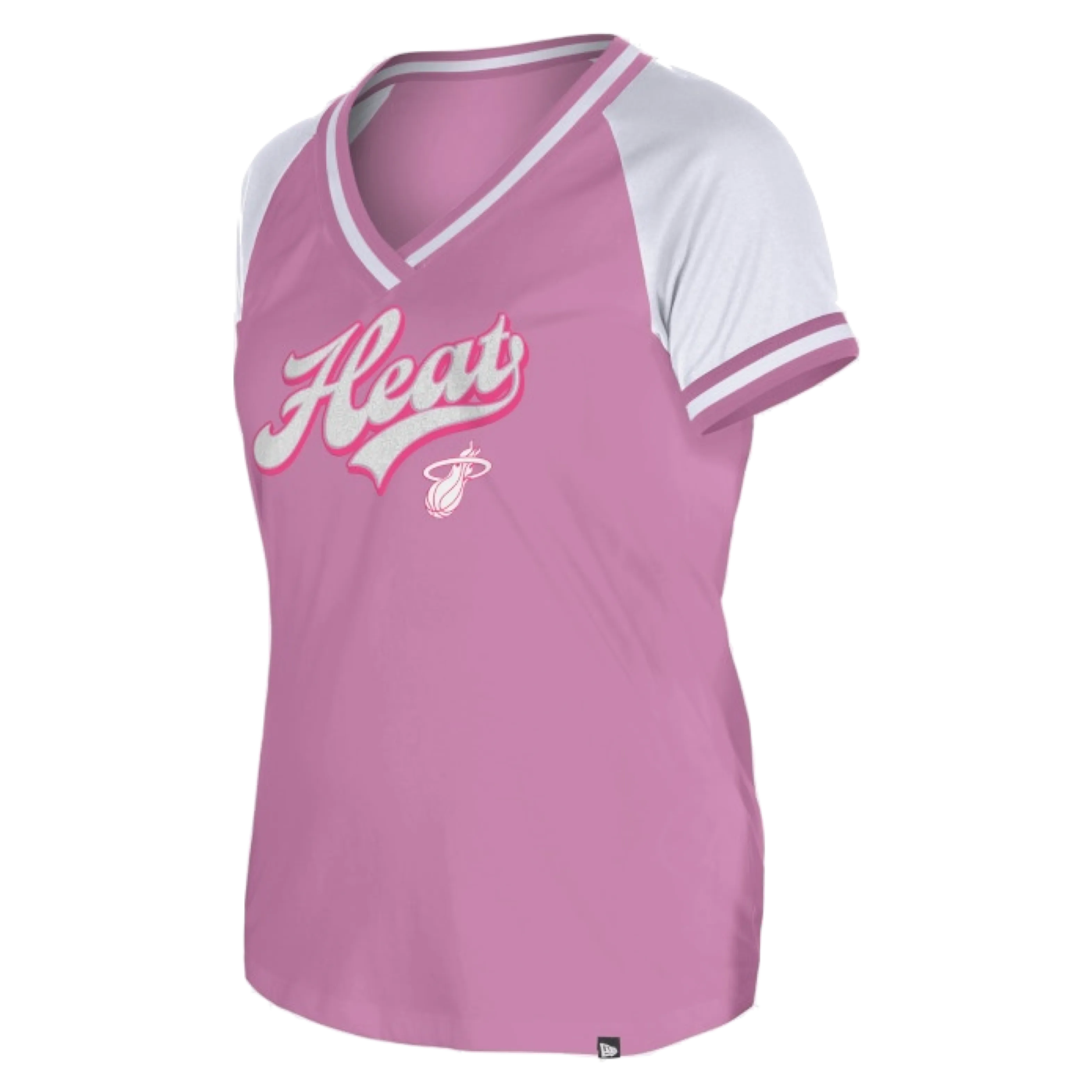 New Era Miami HEAT Pink Women's V-Neck Tee