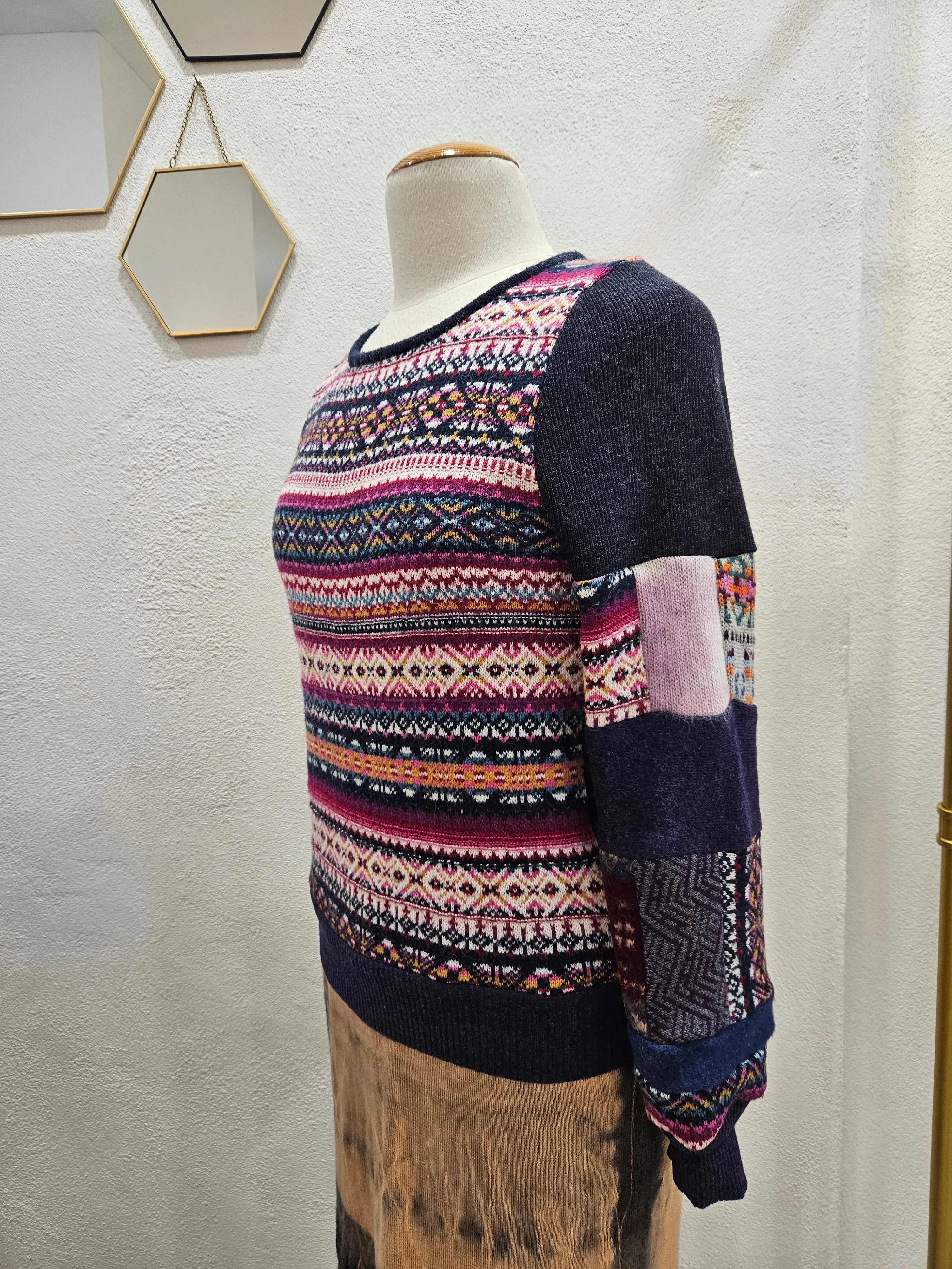 Norwegian Purple Black Knit Pullover