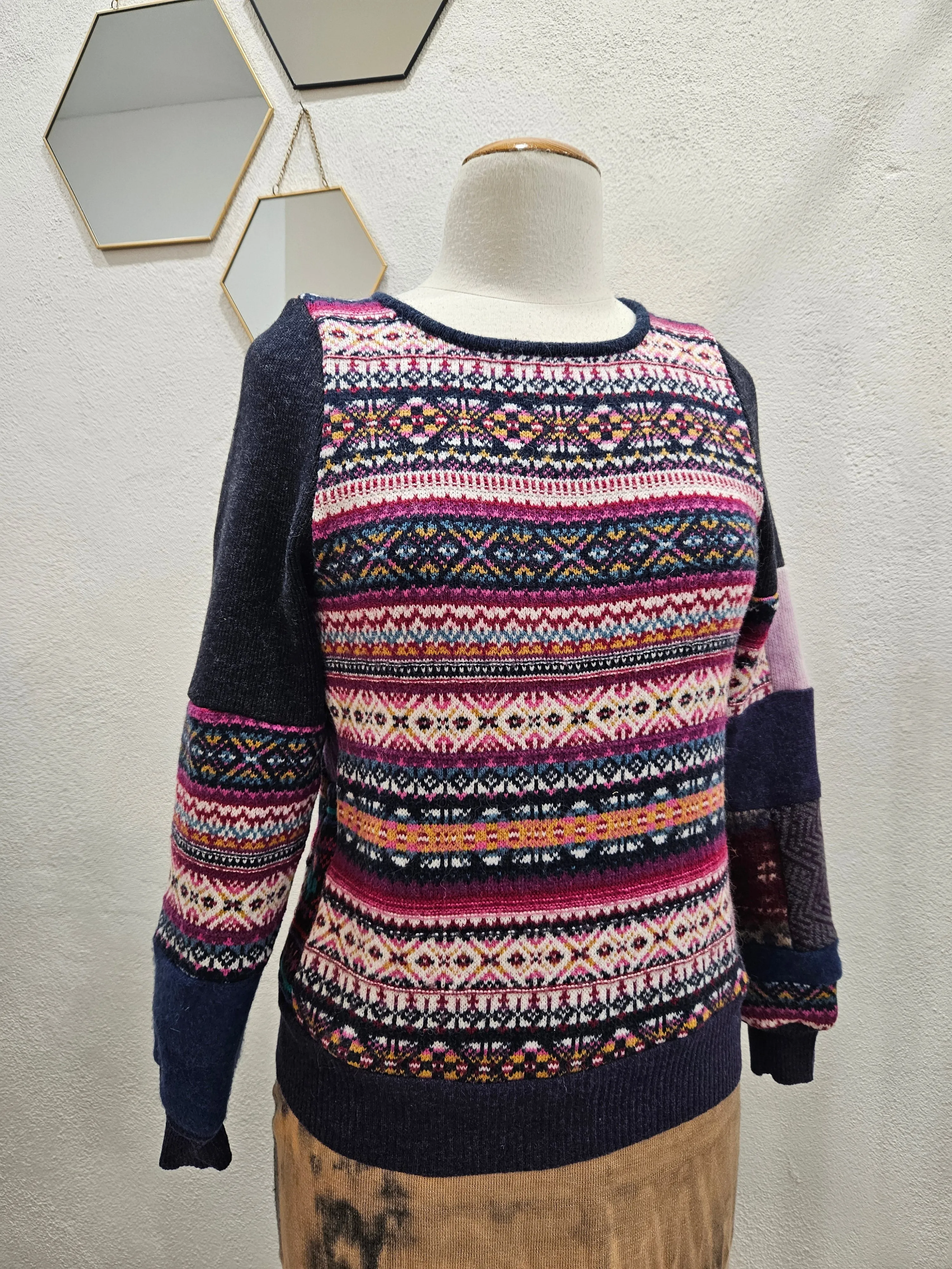 Norwegian Purple Black Knit Pullover