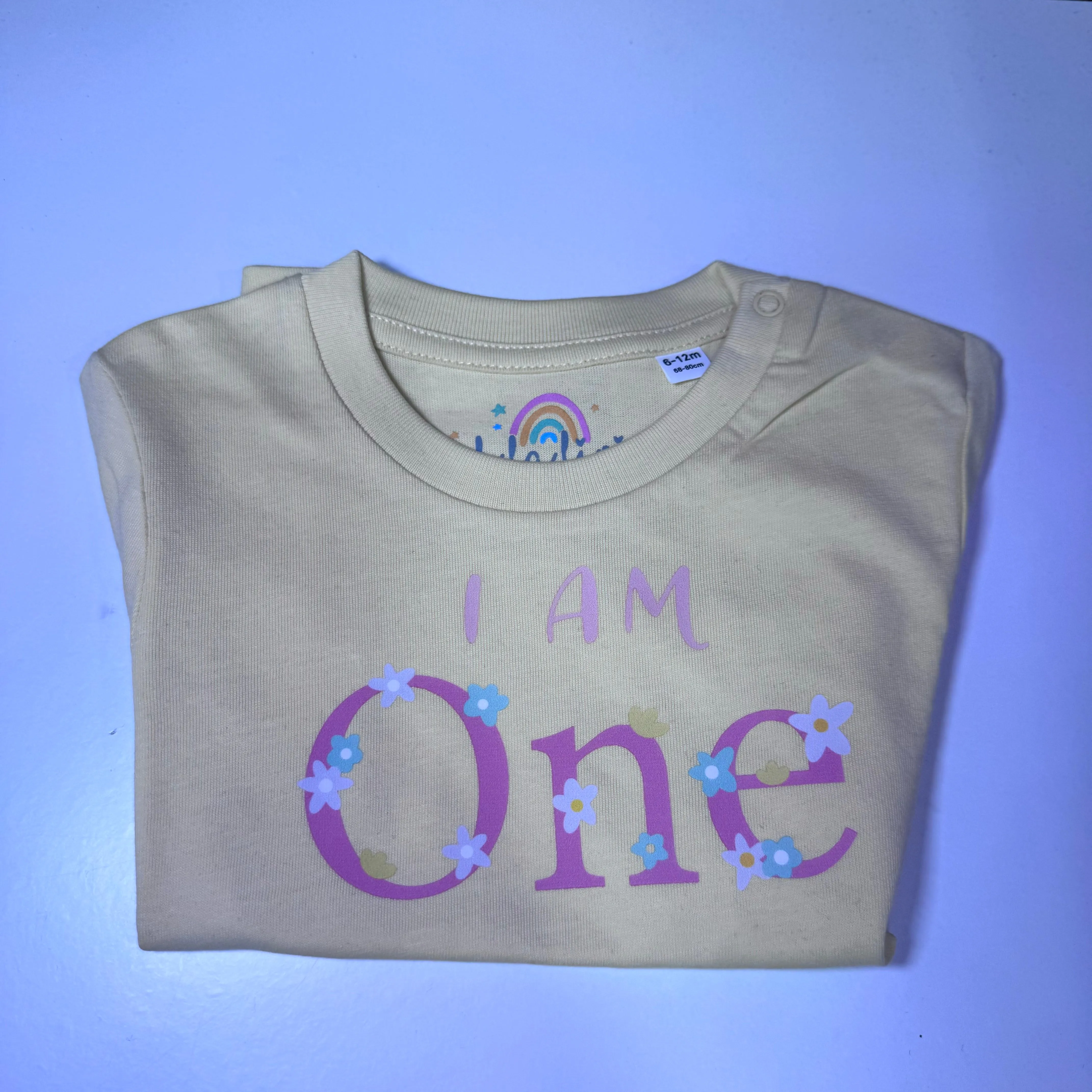 Ooh La Livia Birthday T-shirt Yellow- Select Age