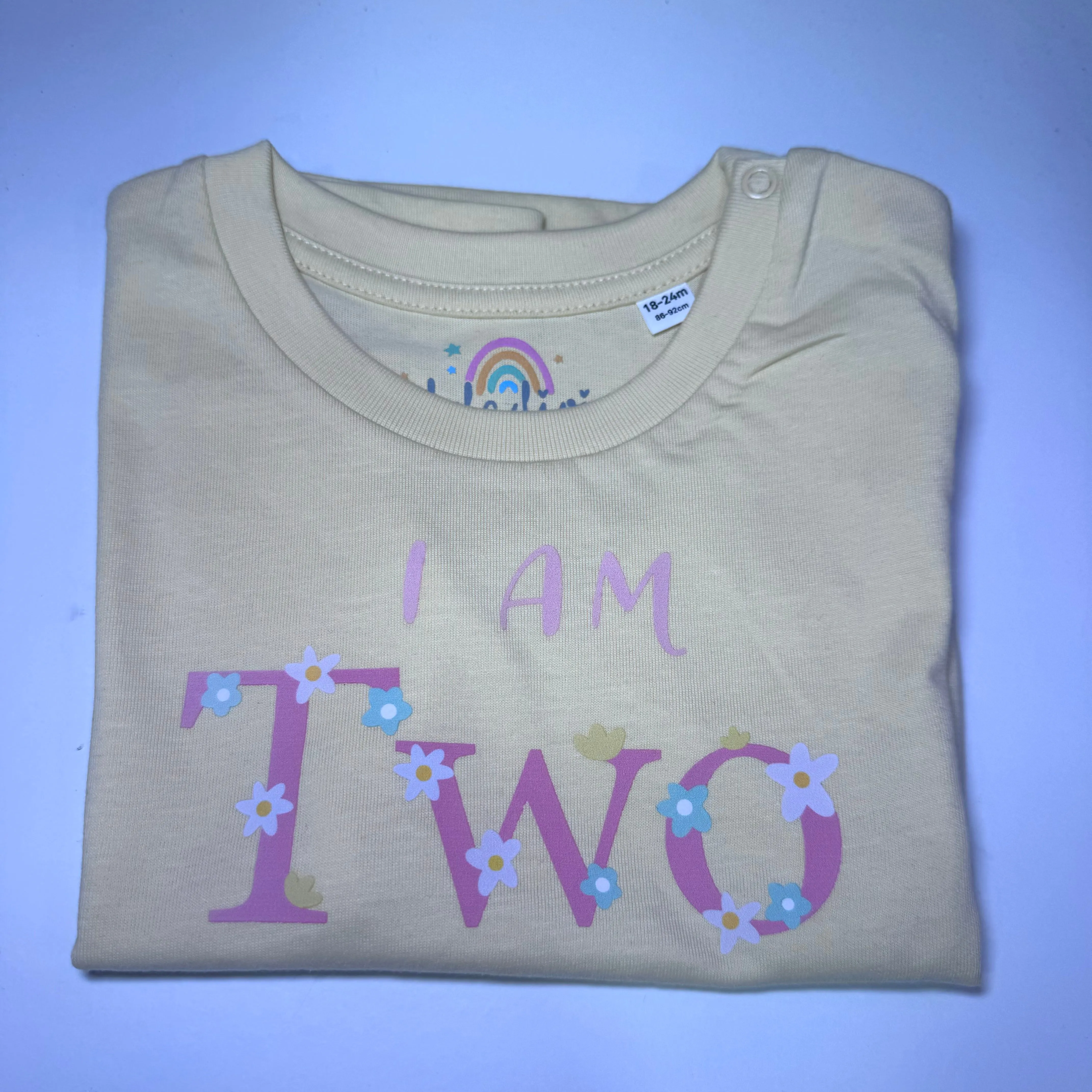 Ooh La Livia Birthday T-shirt Yellow- Select Age