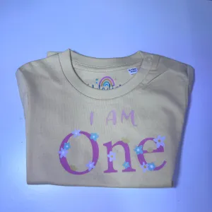 Ooh La Livia Birthday T-shirt Yellow- Select Age