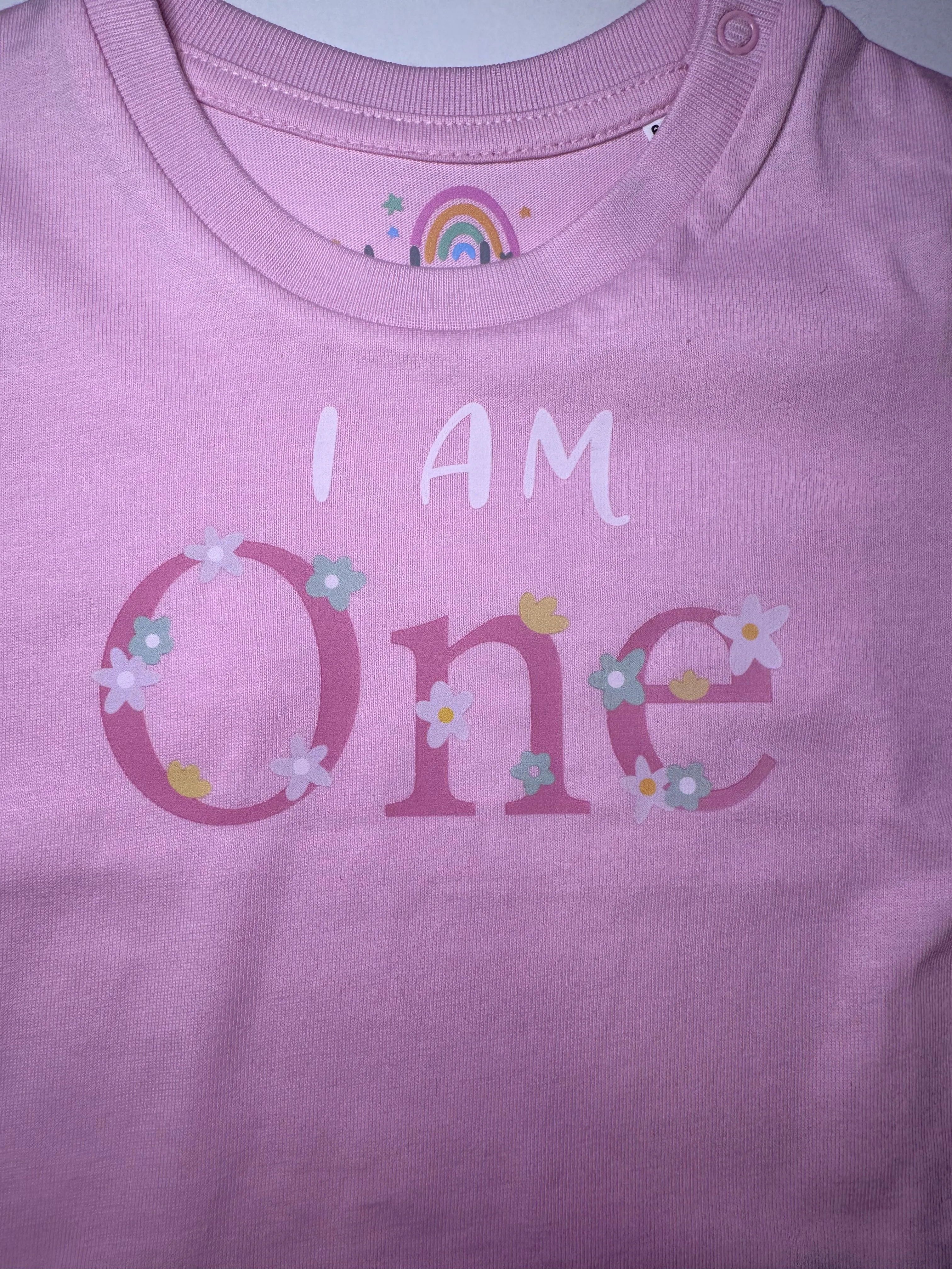 Ooh La Livia Girls Pink Birthday T-Shirt- Select Age