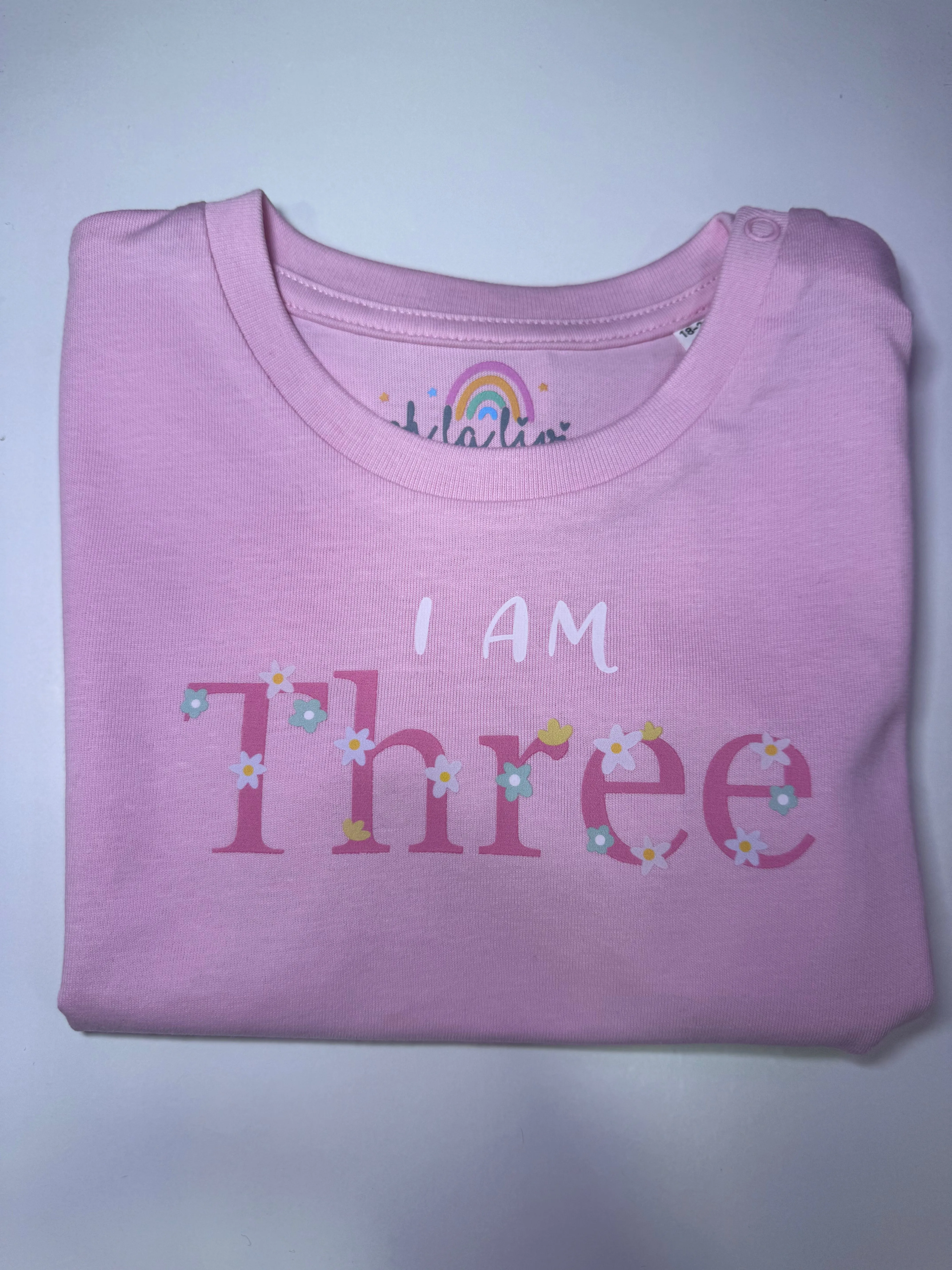 Ooh La Livia Girls Pink Birthday T-Shirt- Select Age
