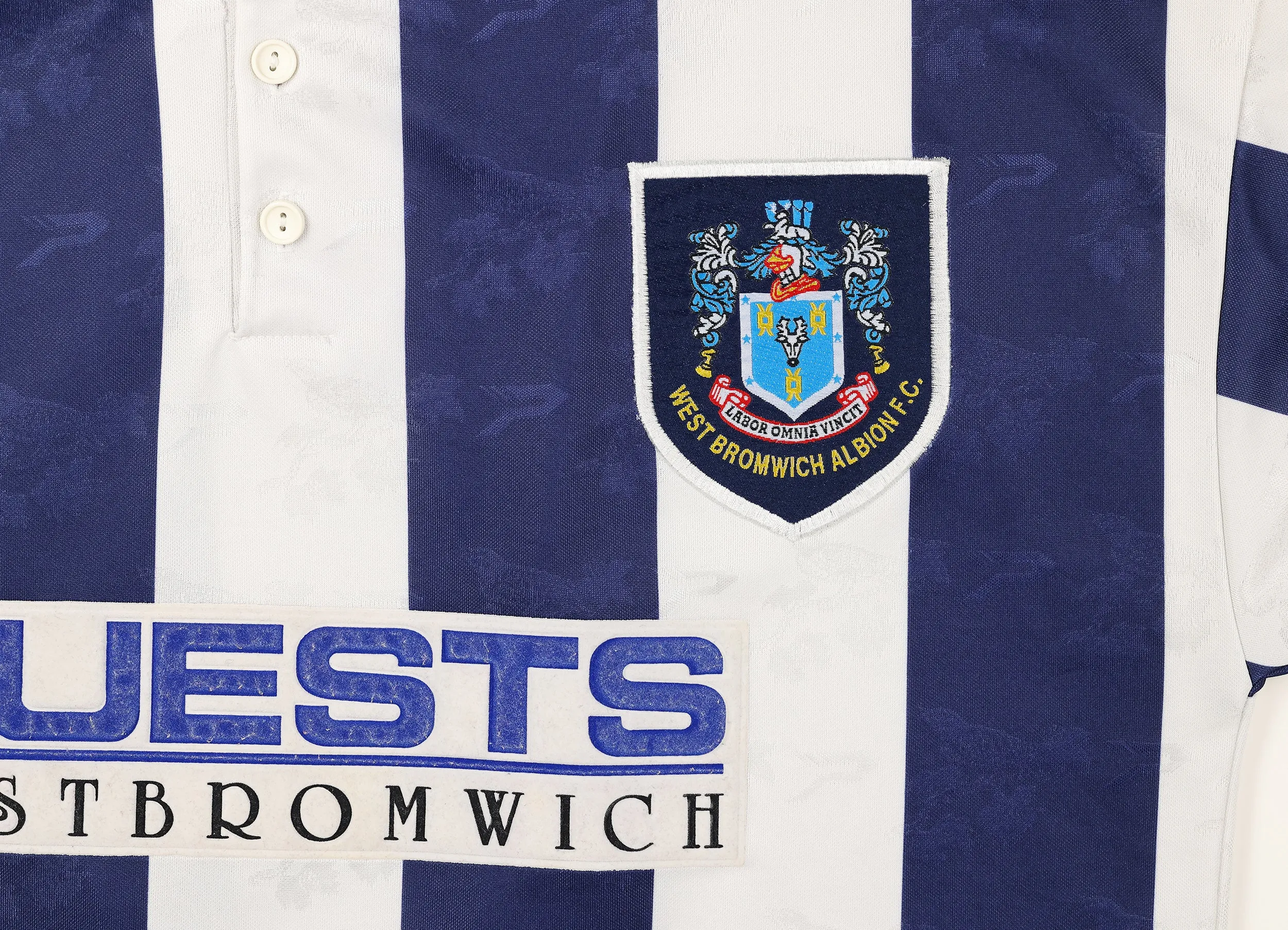 Patrick West Bromwich Albion 1996 Home Football Shirt - Blue/White - L