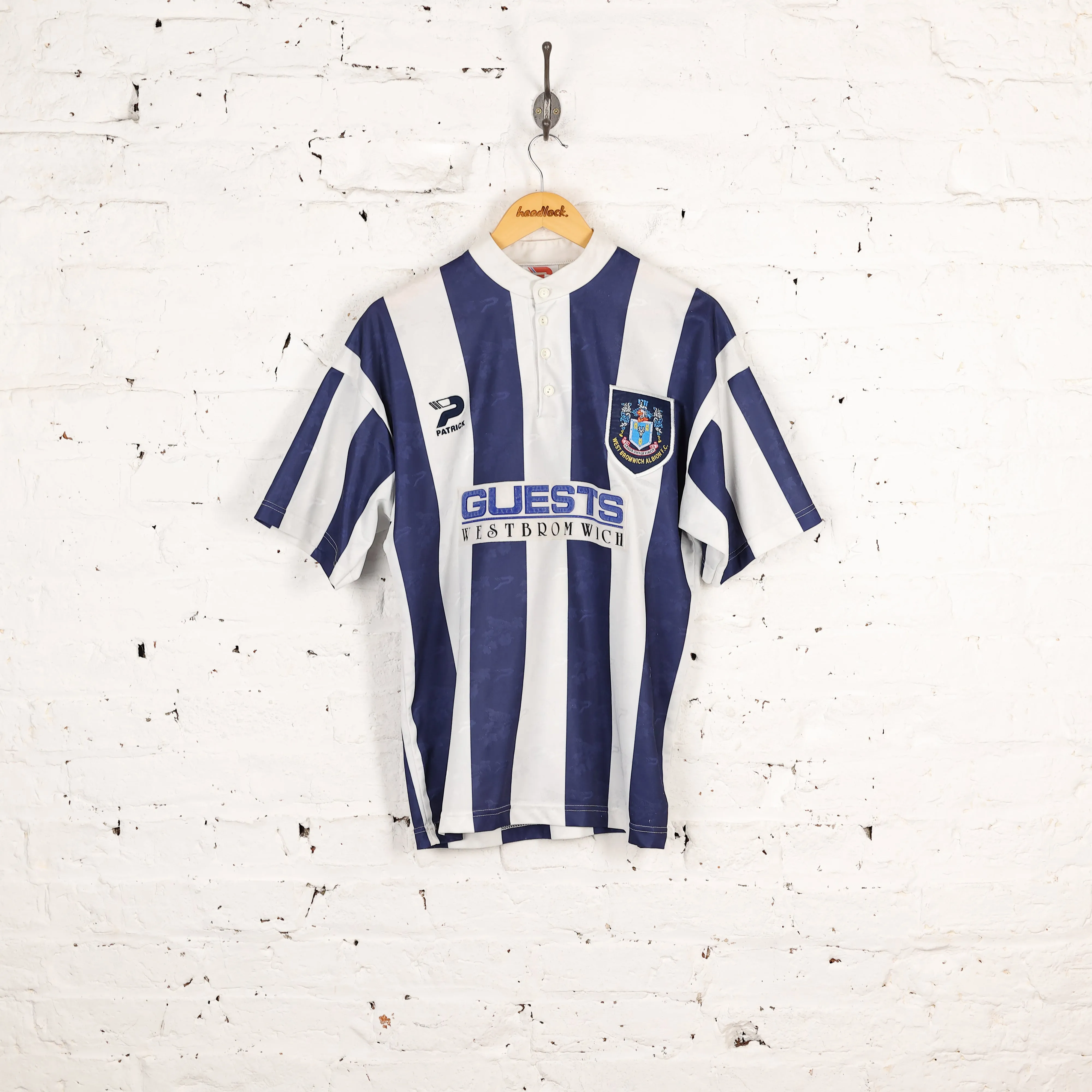 Patrick West Bromwich Albion 1996 Home Football Shirt - Blue/White - L