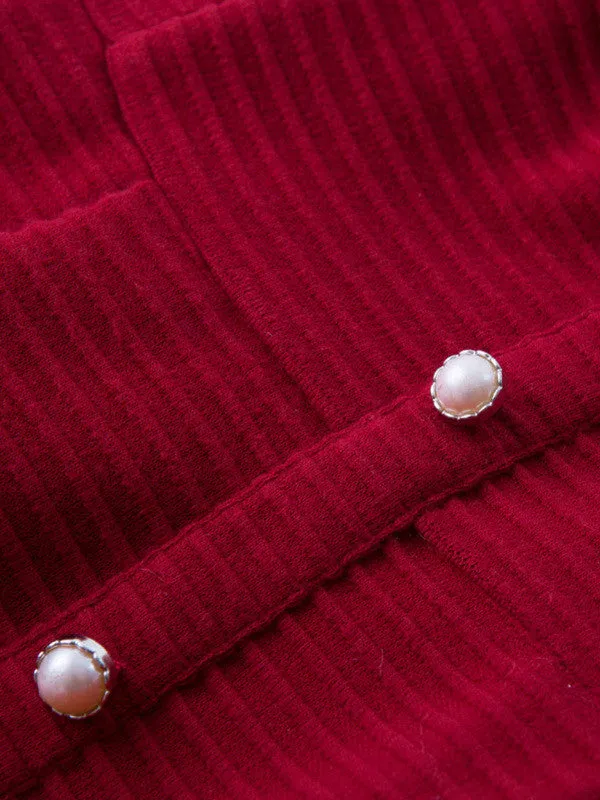 pearl buttons vest dress