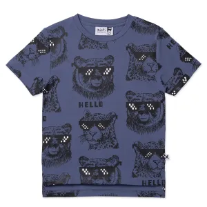 Pixelled Animals Tee- Midnight
