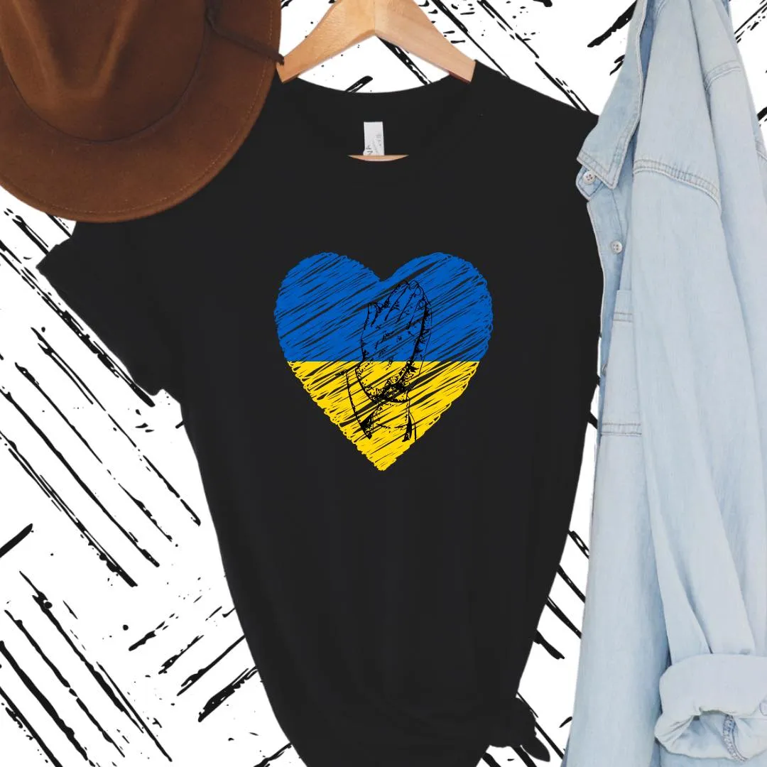 Pray for Ukraine Fundraiser Uni-Sex Tee