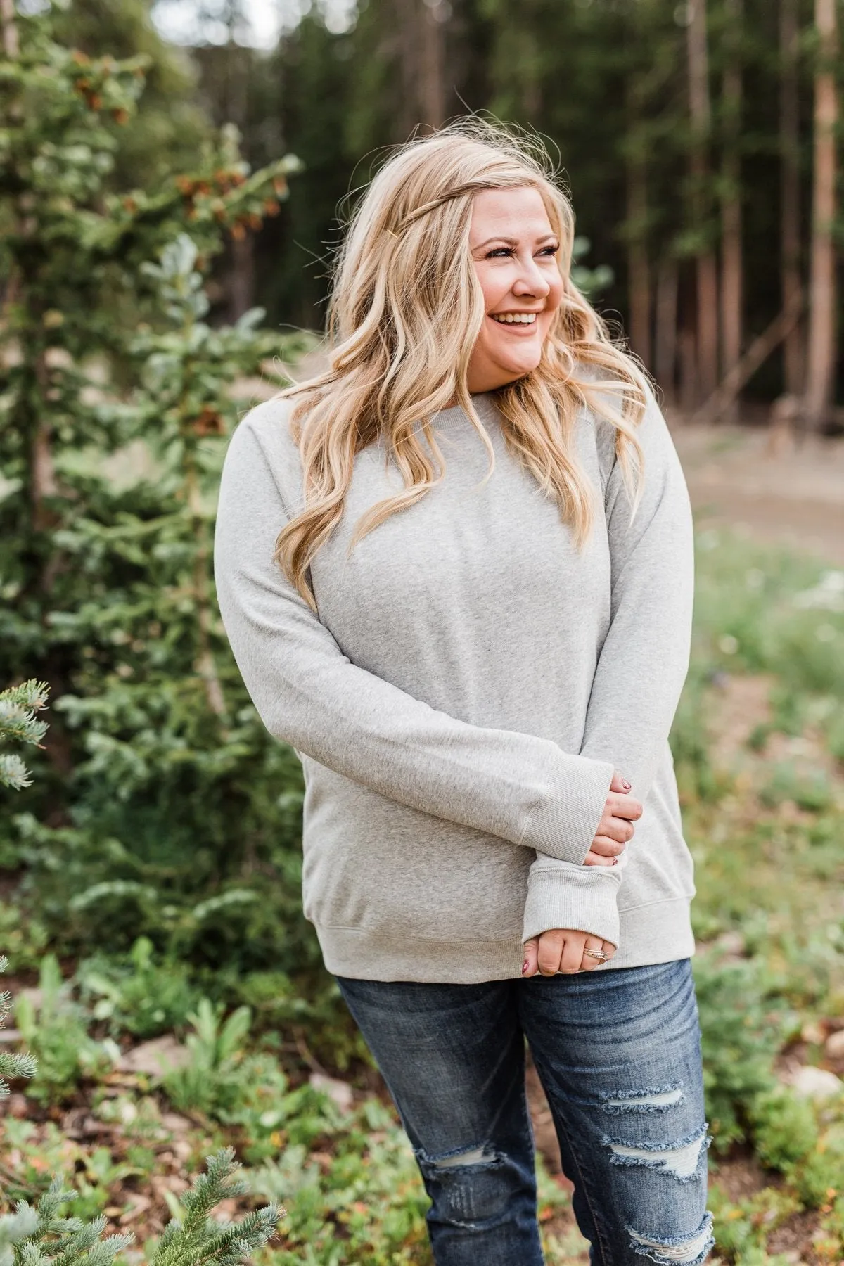 Pulse Basics Crew Neck Pullover- Heather Gray