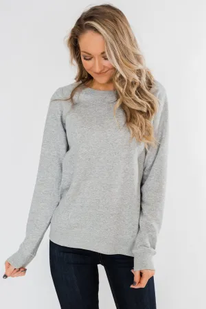 Pulse Basics Crew Neck Pullover- Heather Gray
