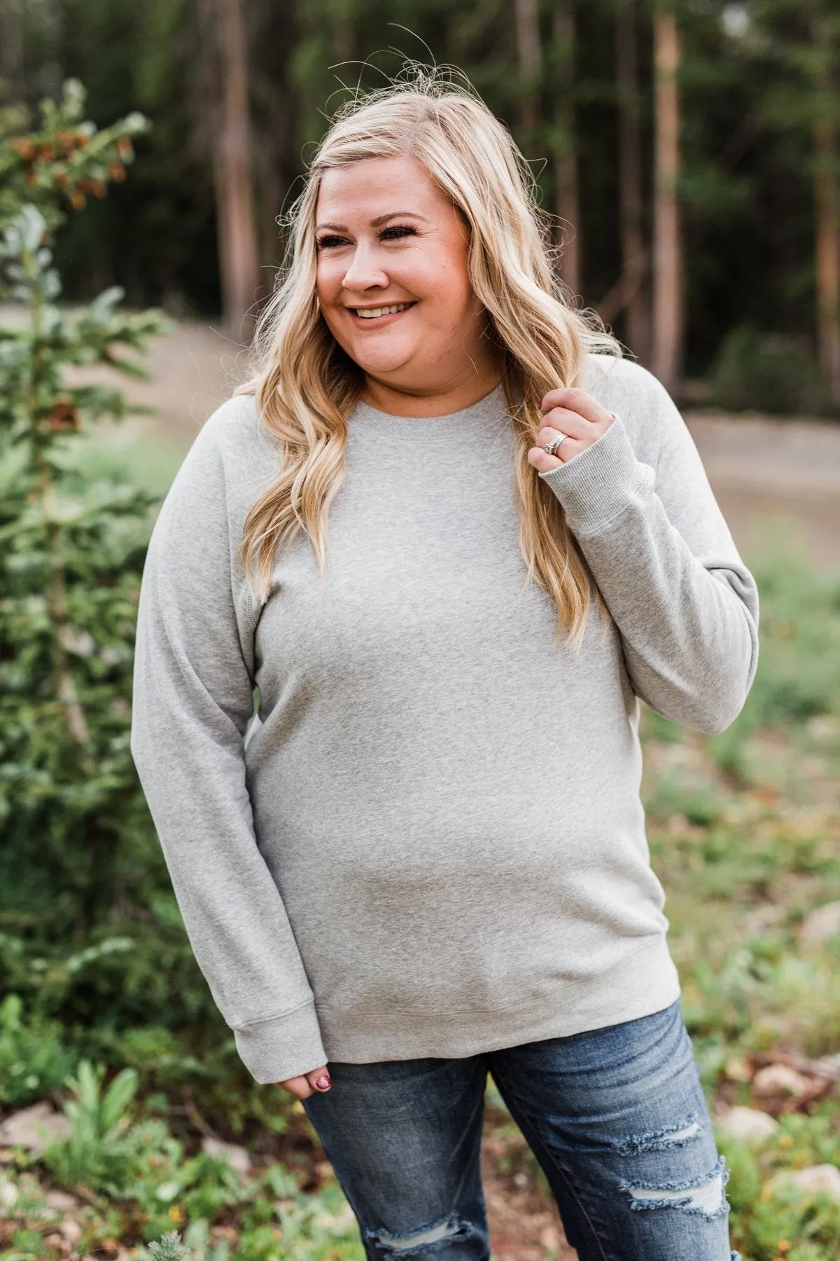 Pulse Basics Crew Neck Pullover- Heather Gray