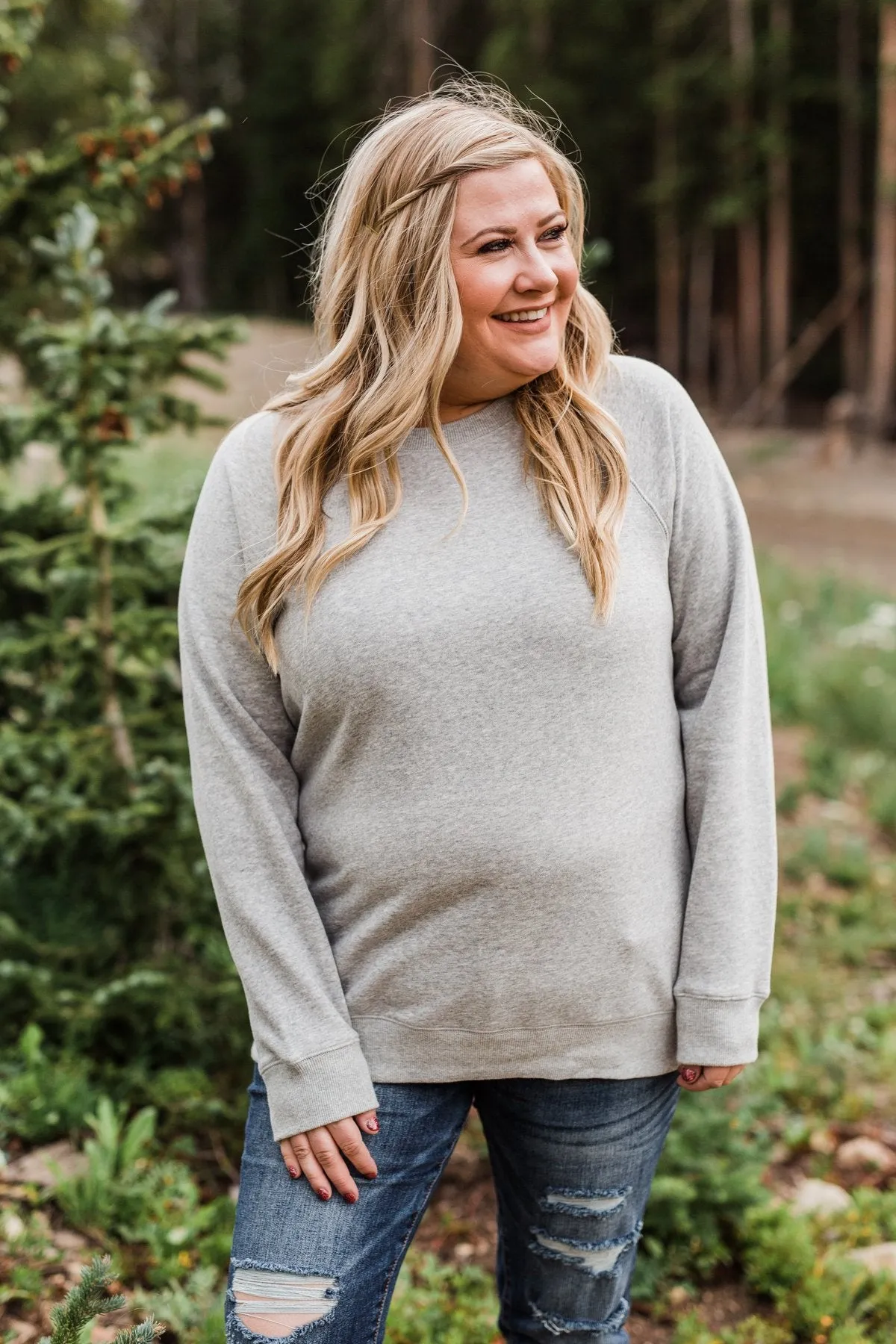 Pulse Basics Crew Neck Pullover- Heather Gray