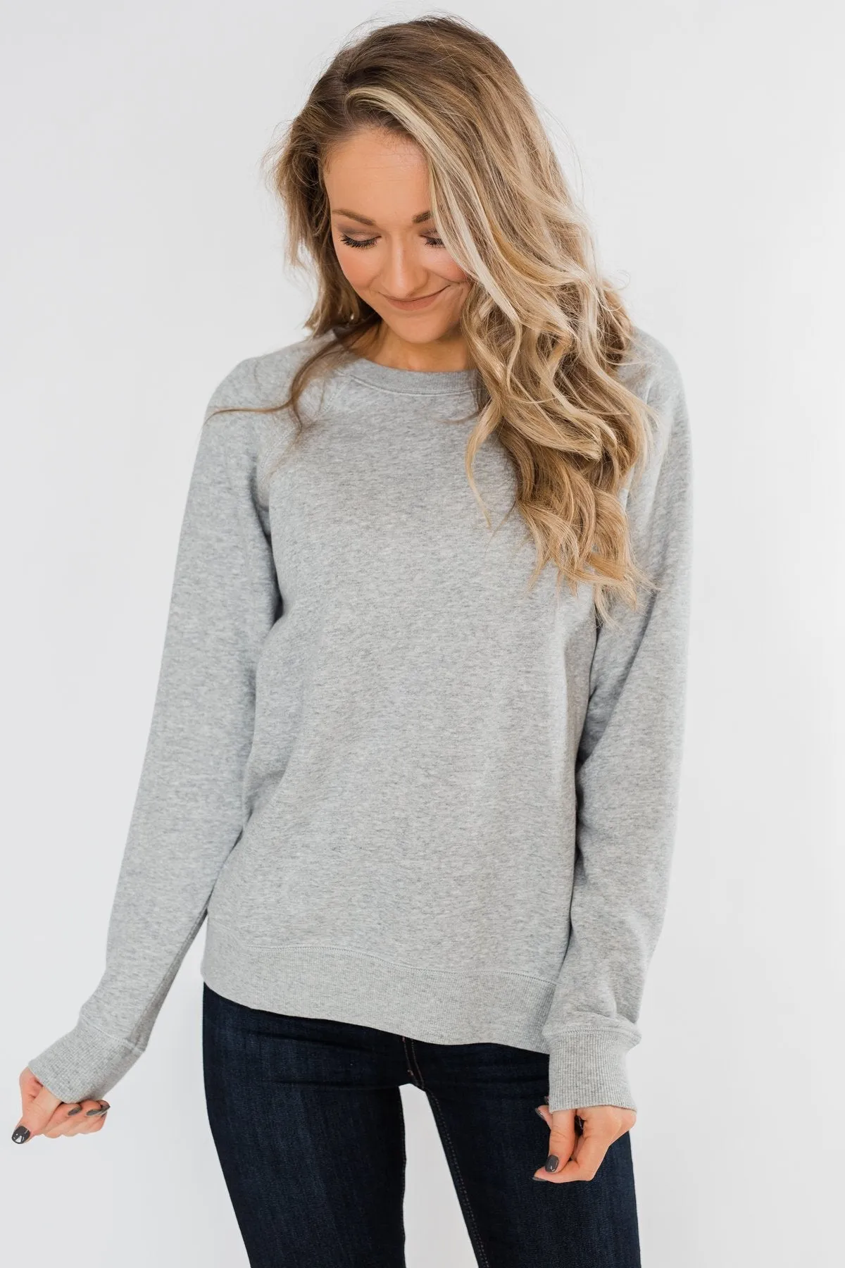 Pulse Basics Crew Neck Pullover- Heather Gray