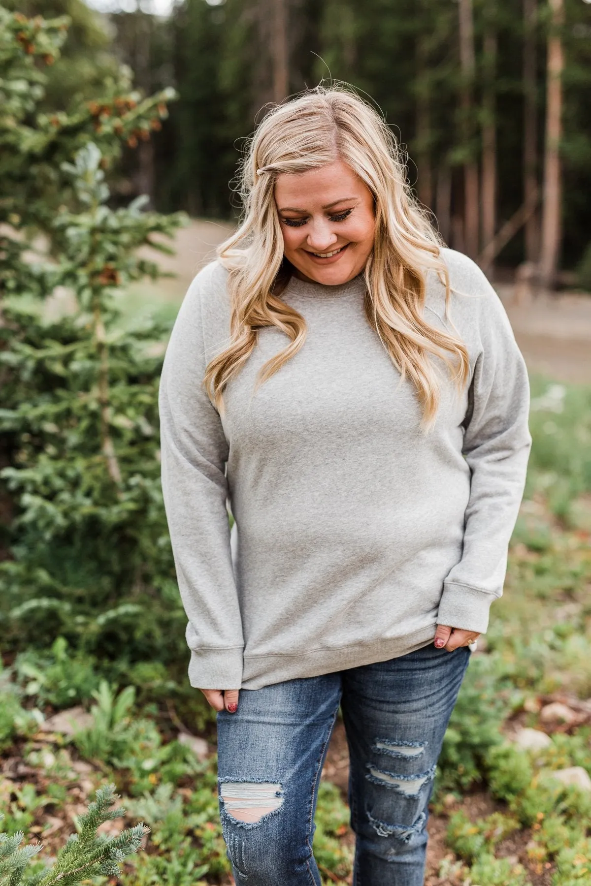 Pulse Basics Crew Neck Pullover- Heather Gray