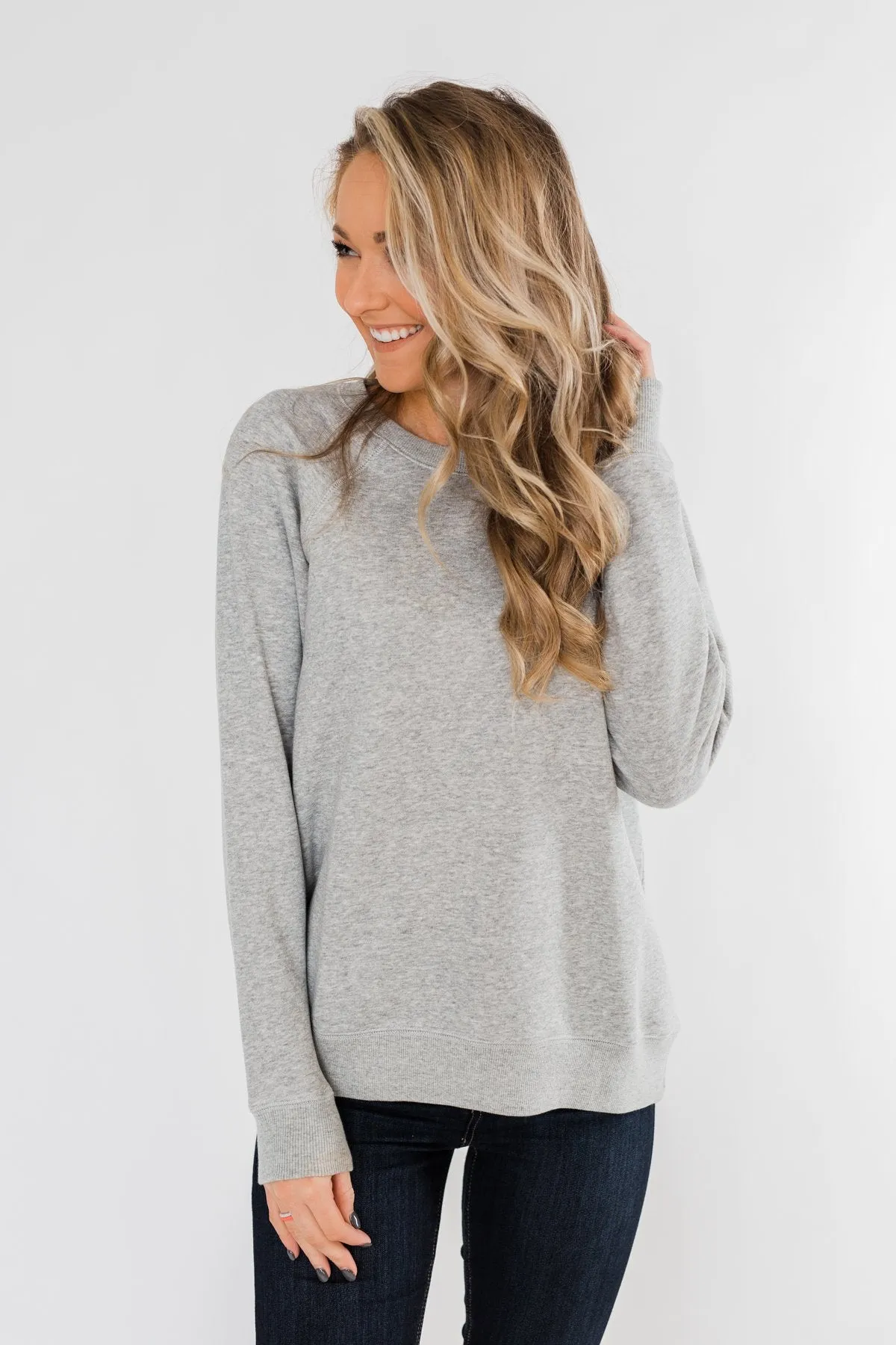 Pulse Basics Crew Neck Pullover- Heather Gray