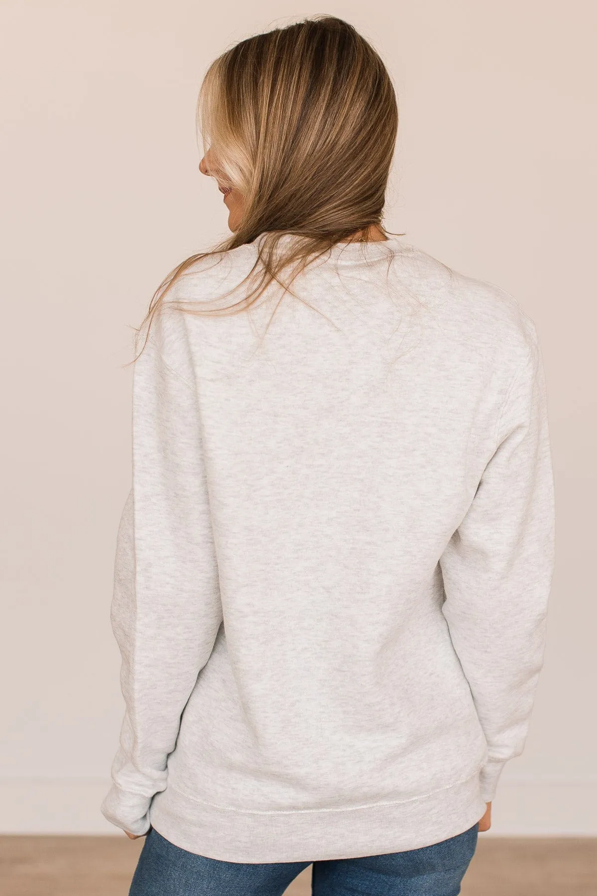 "Life Is Better By The Campfire" Crew Neck- Light Heather Grey
