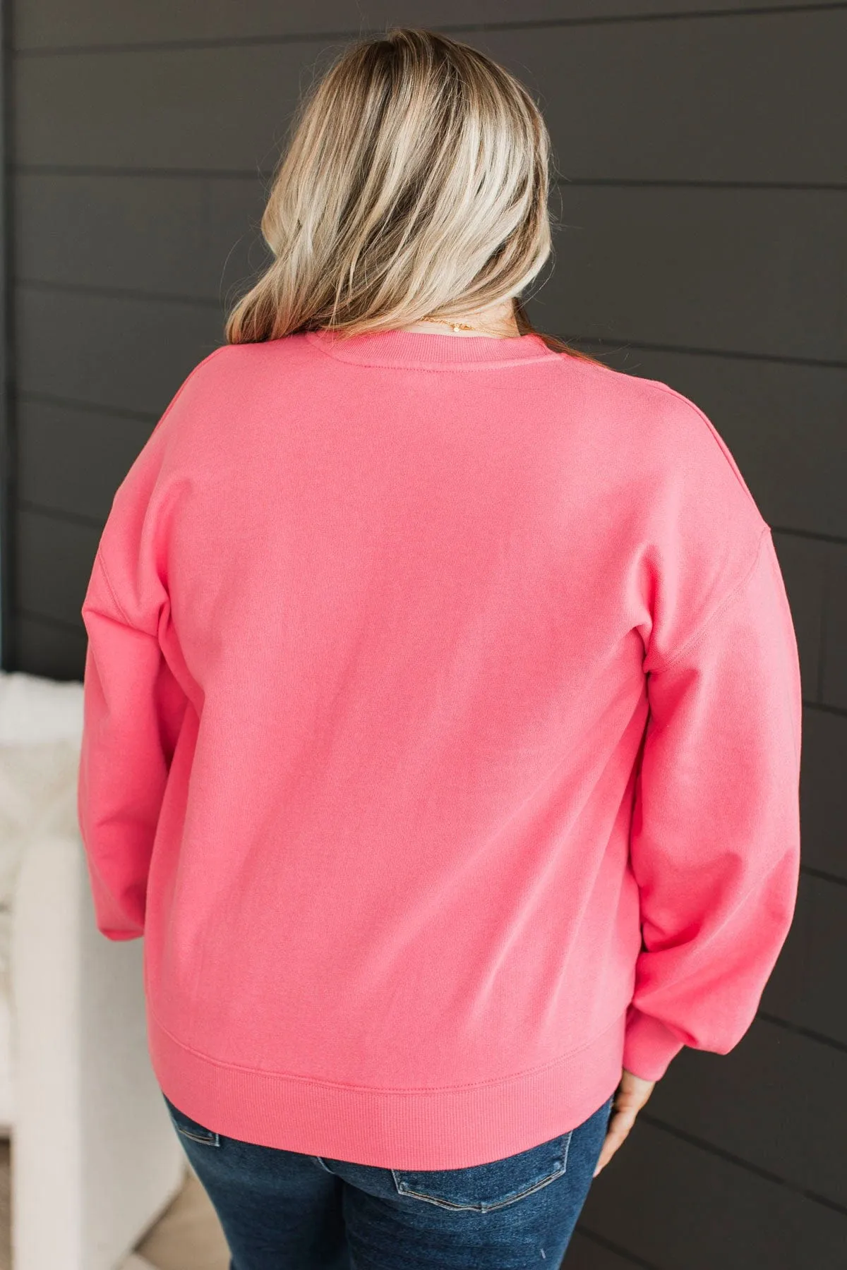 "Local" Crew Neck Pullover- Pink