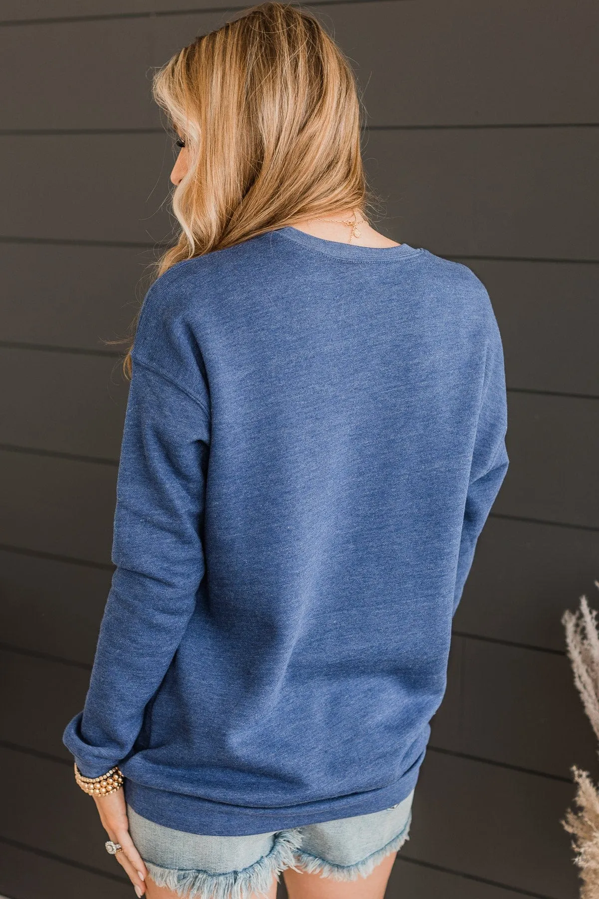 "Stars & Stripes" Crew Neck Pullover- Navy