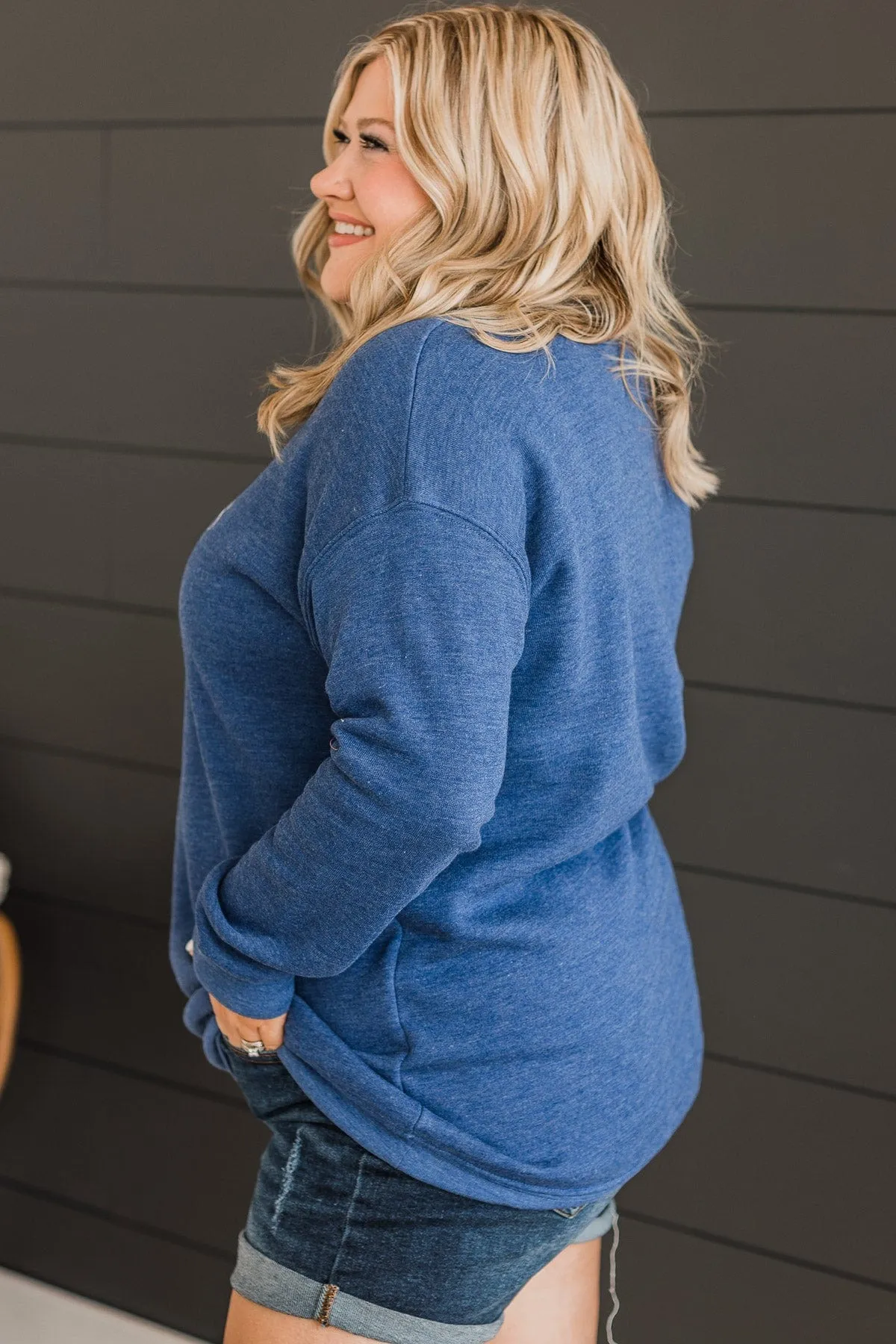 "Stars & Stripes" Crew Neck Pullover- Navy