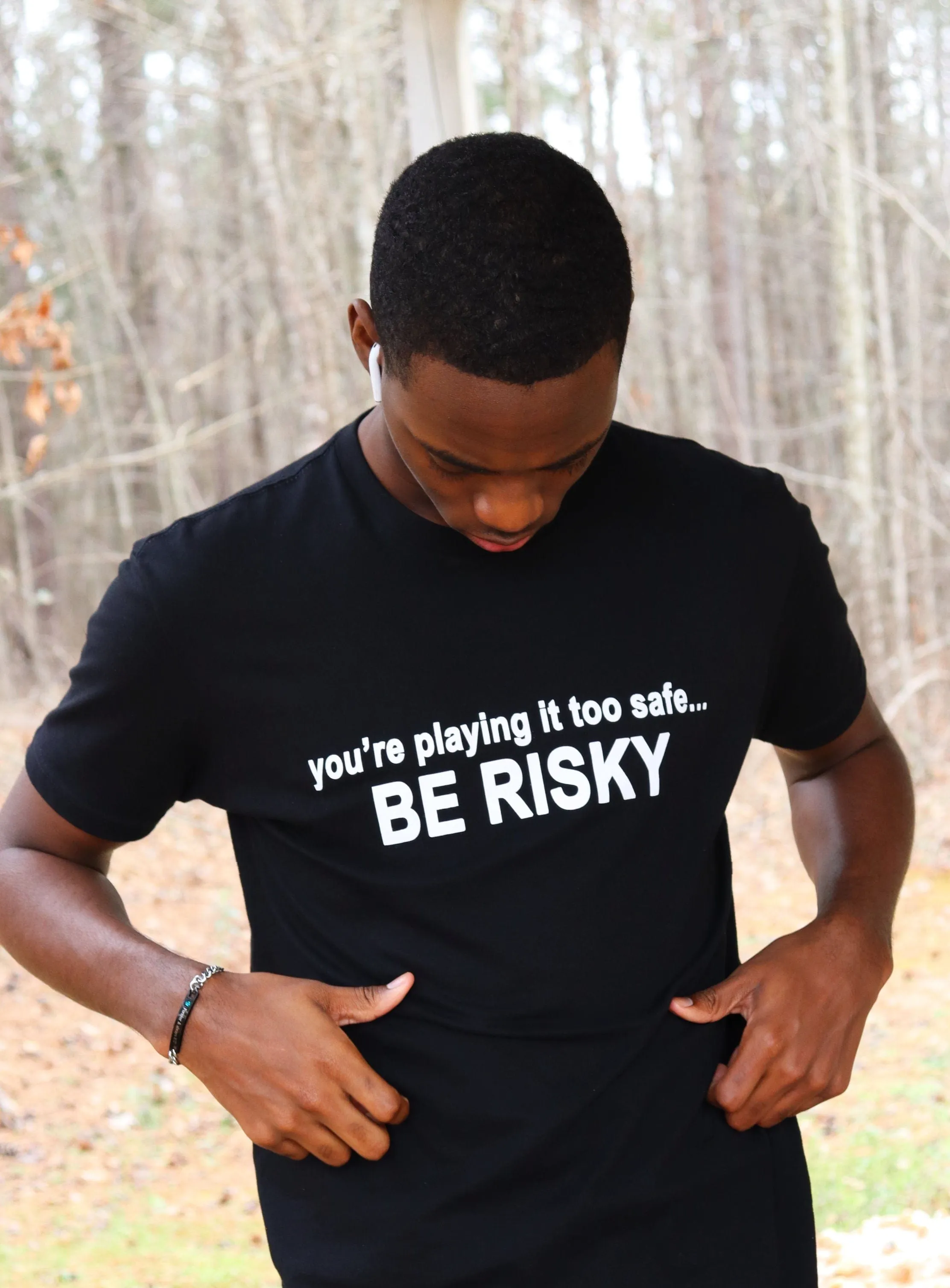 RISKY REWARDS “PLAYING IT TOO SAFE” COTTON TEE
