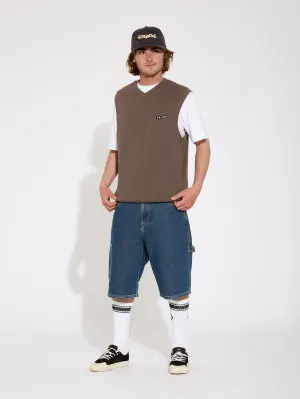 ärmeloser Pullover - BURRO BROWN