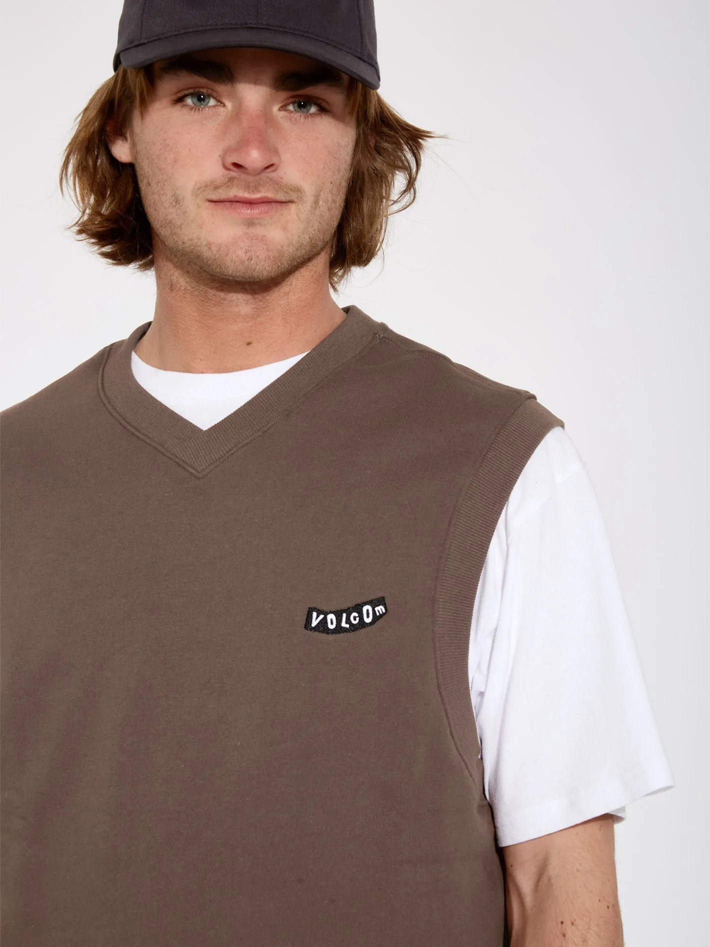 ärmeloser Pullover - BURRO BROWN