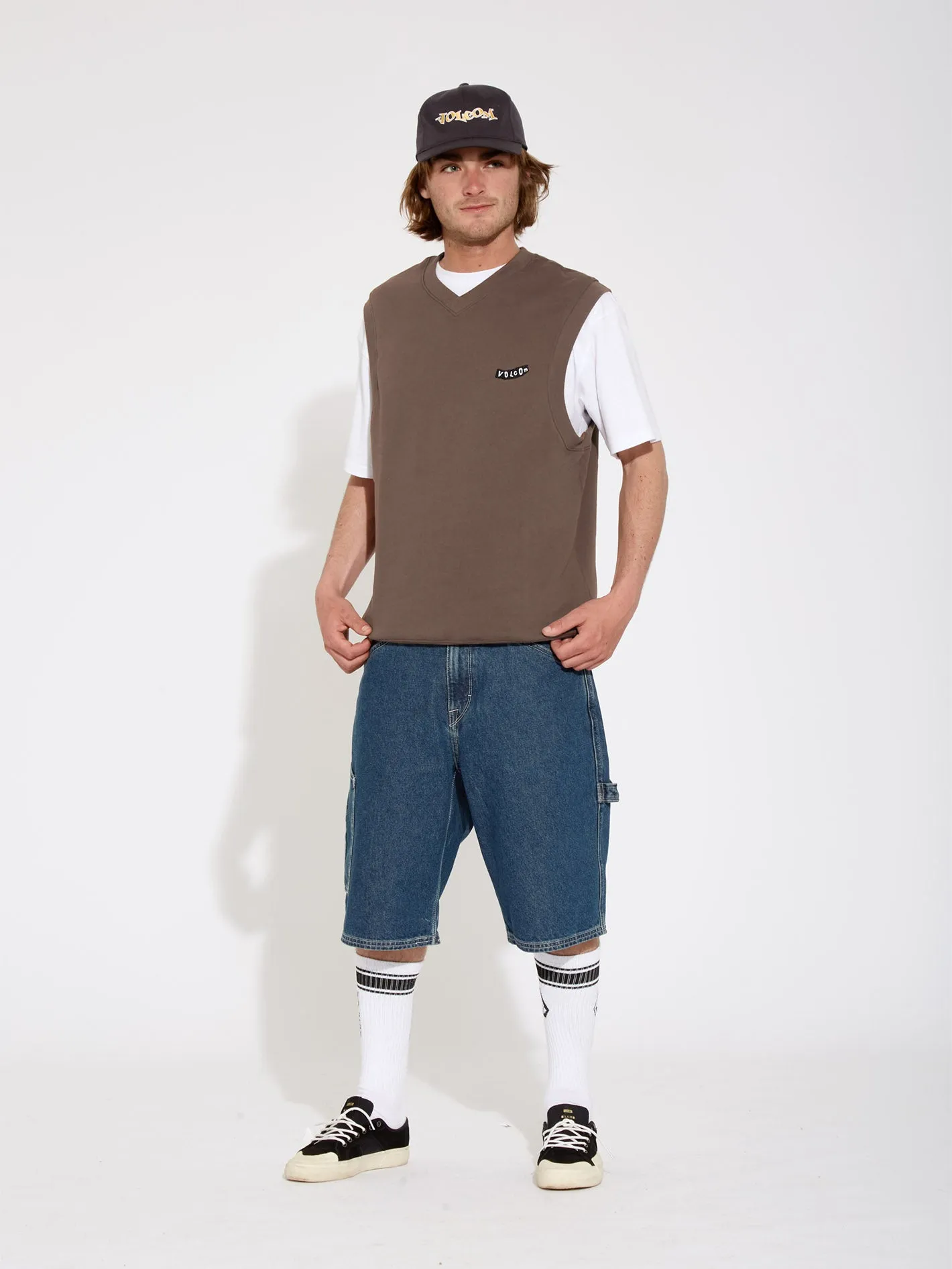 ärmeloser Pullover - BURRO BROWN