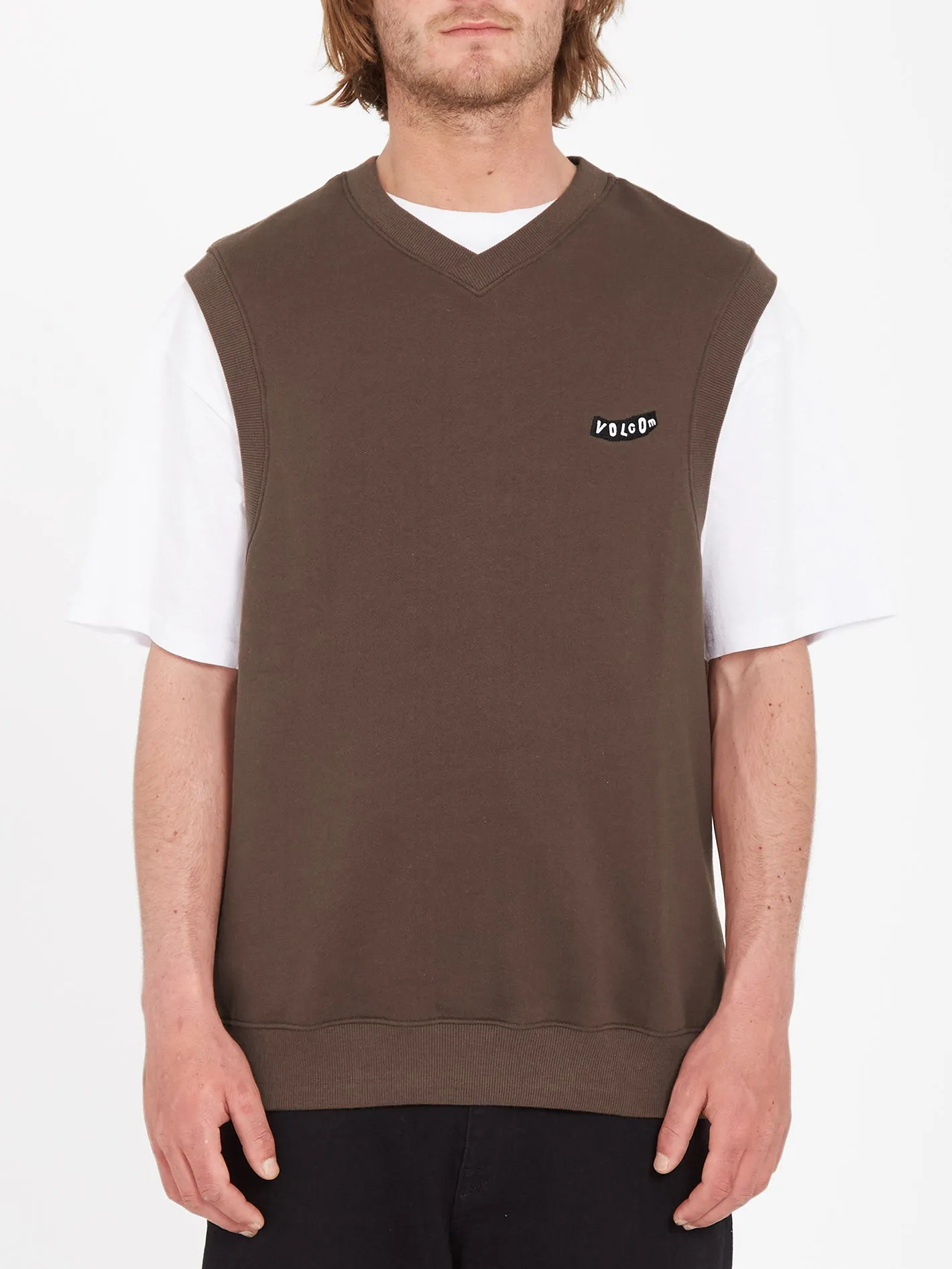 ärmeloser Pullover - BURRO BROWN