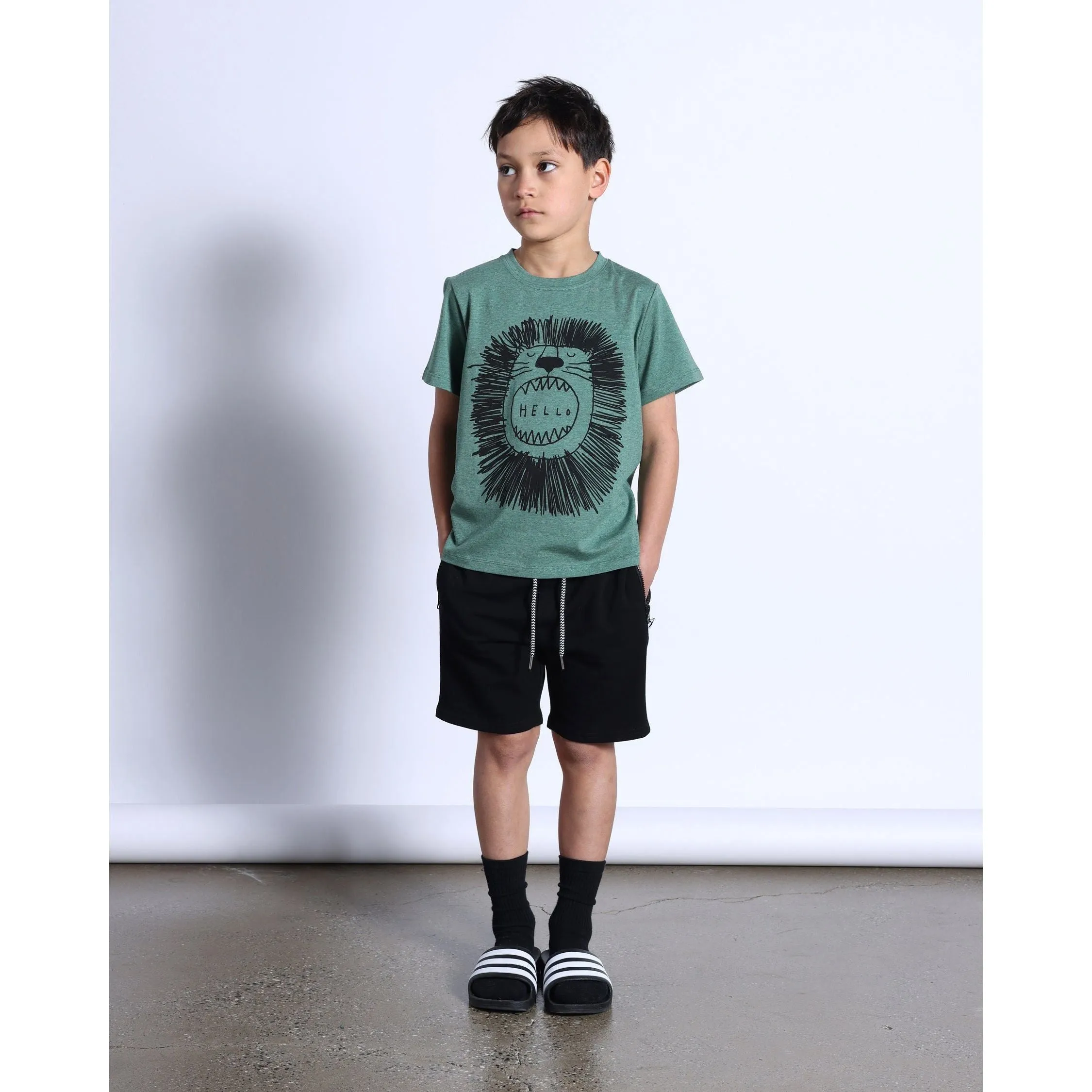 Roaring Lion Tee- Forest Marle