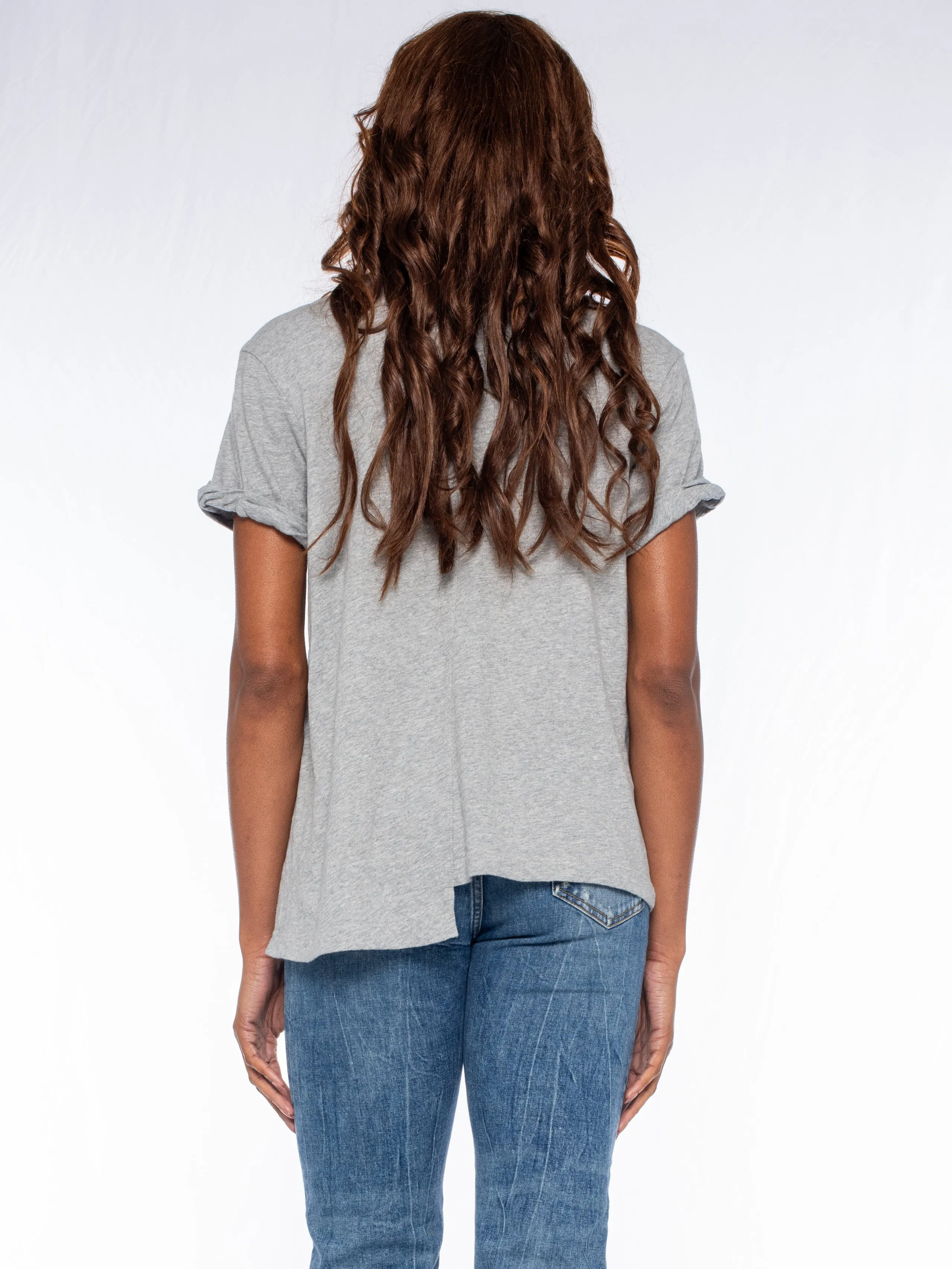 Roll Cuff Pocket Crew Shifted Tee