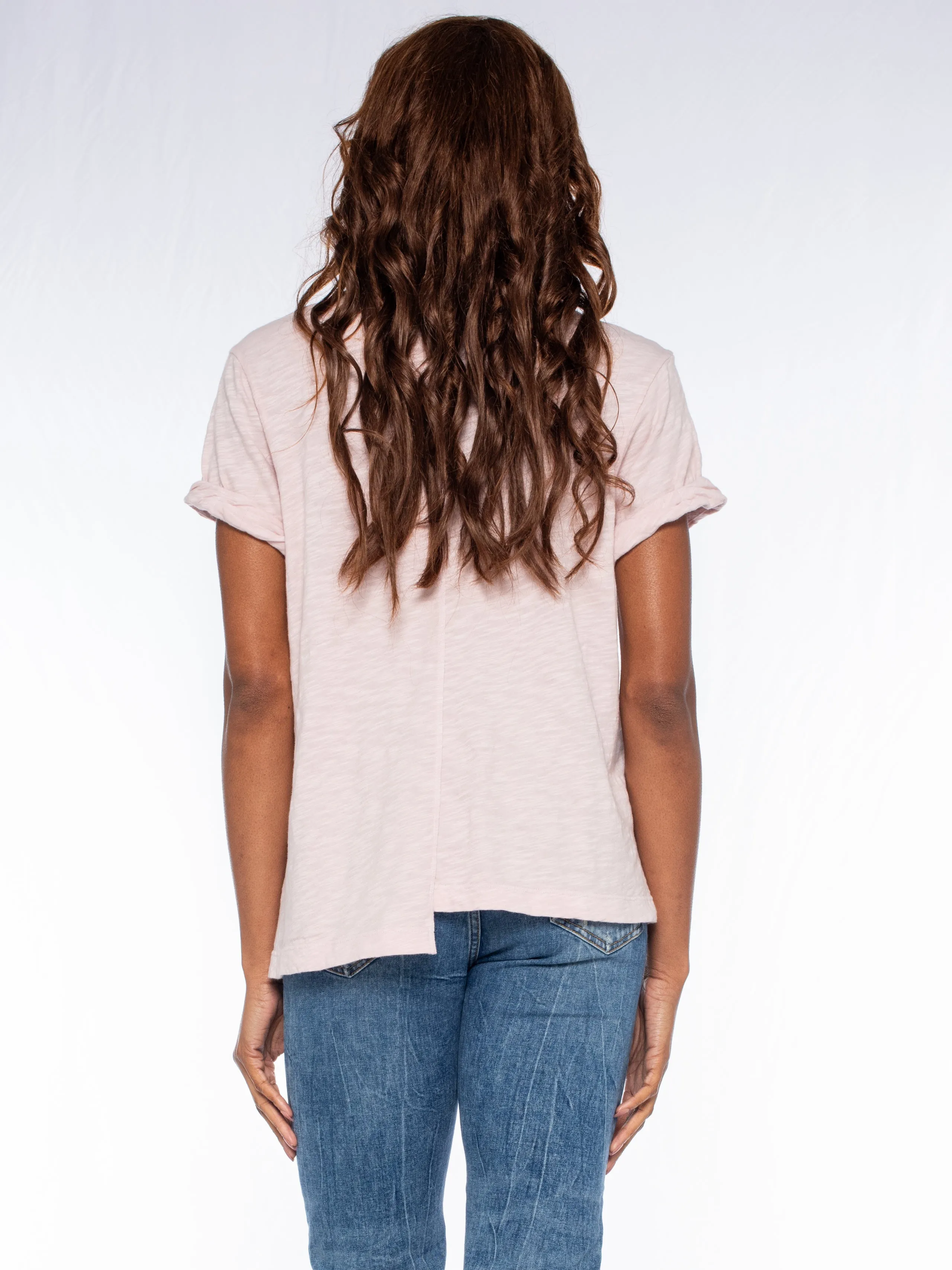 Roll Cuff Pocket Crew Shifted Tee