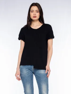 Roll Cuff Pocket Crew Shifted Tee