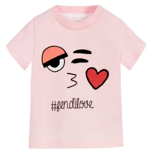 Rosa Pallido #fendilove Girls T-Shirt