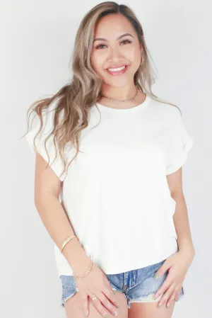 SHORT SLEEVE CREW NECK TOP