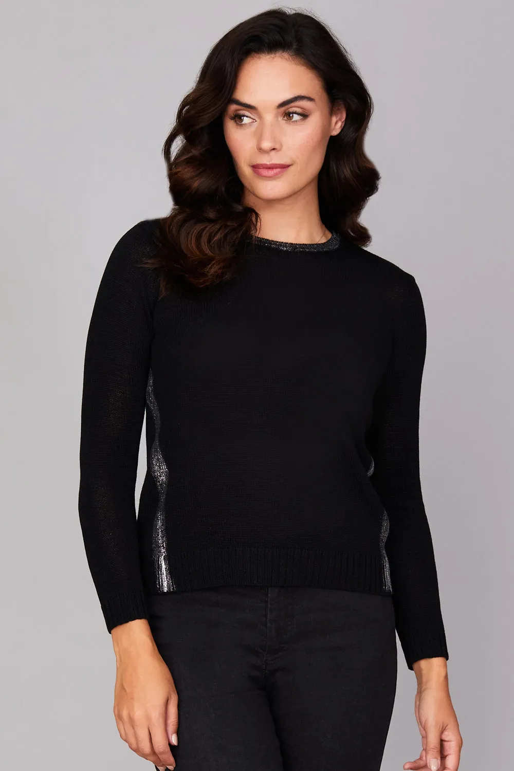 Silver Stripe Crew Neck: FINAL SALE