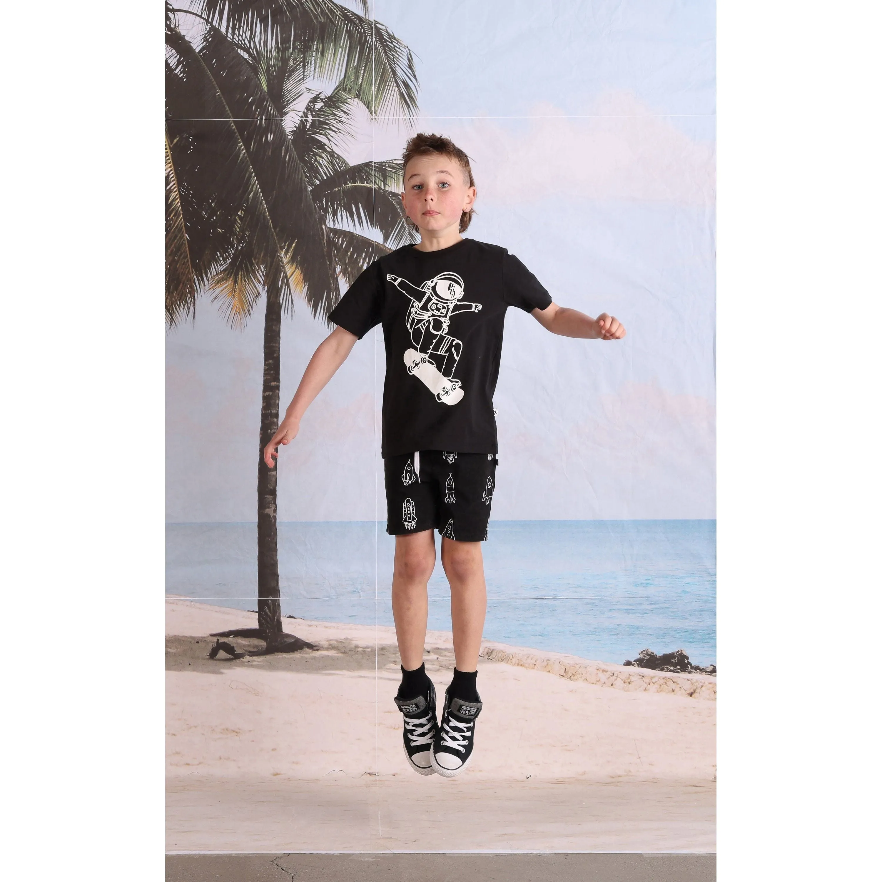 Space Skater Tee- Black