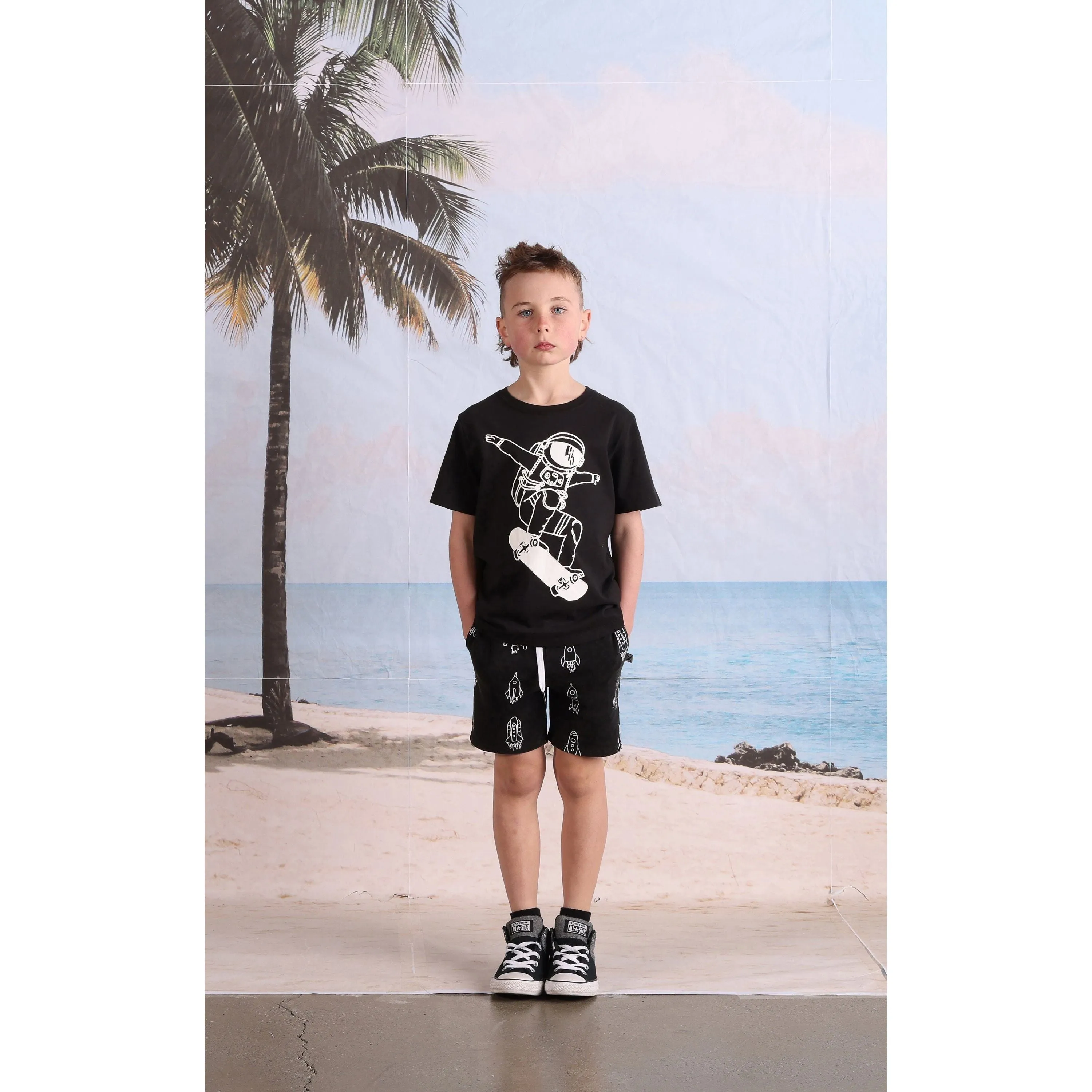 Space Skater Tee- Black