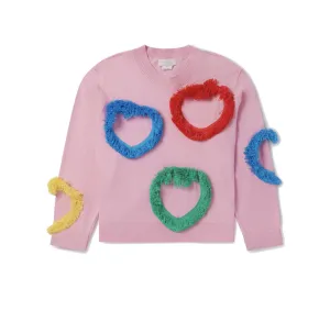 Stella McCartney Kids Fringed Heart Sweater