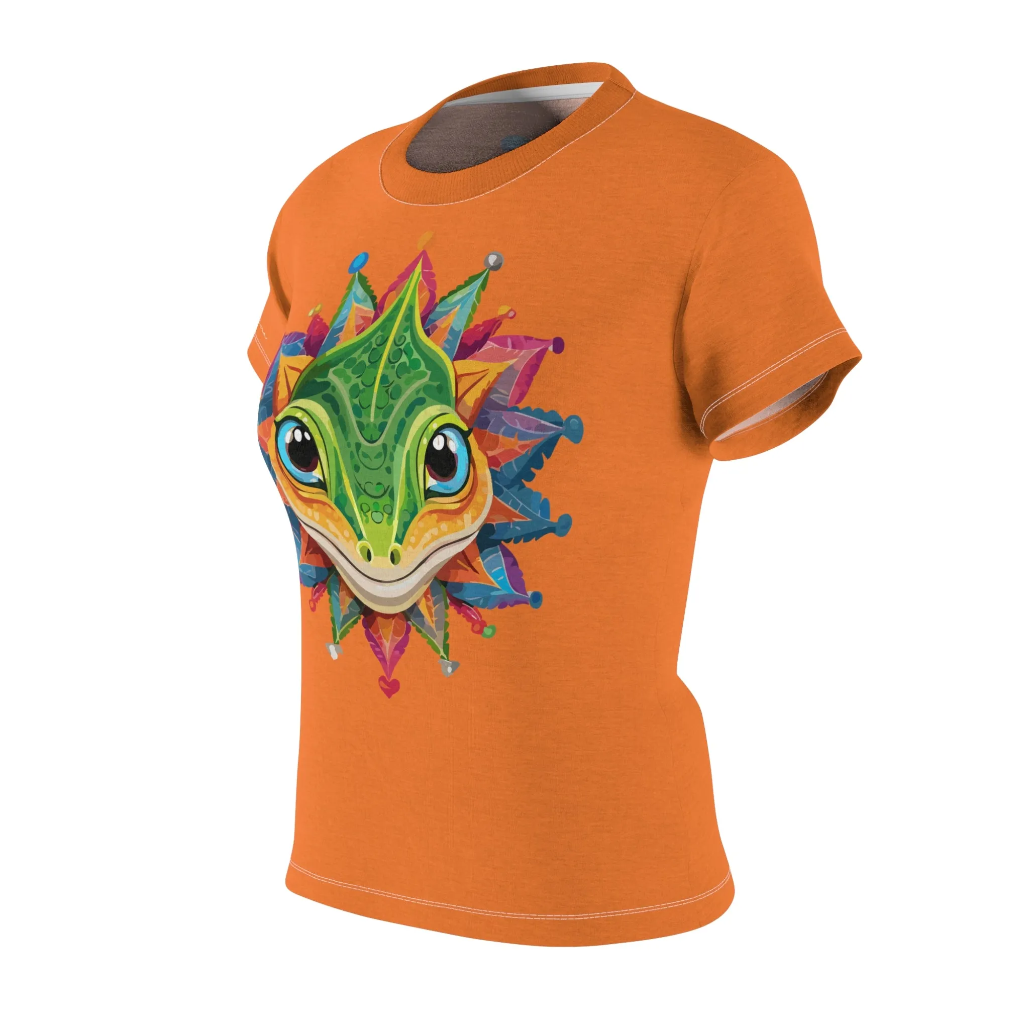 T-Shirt, Orange Mandala Chameleon
