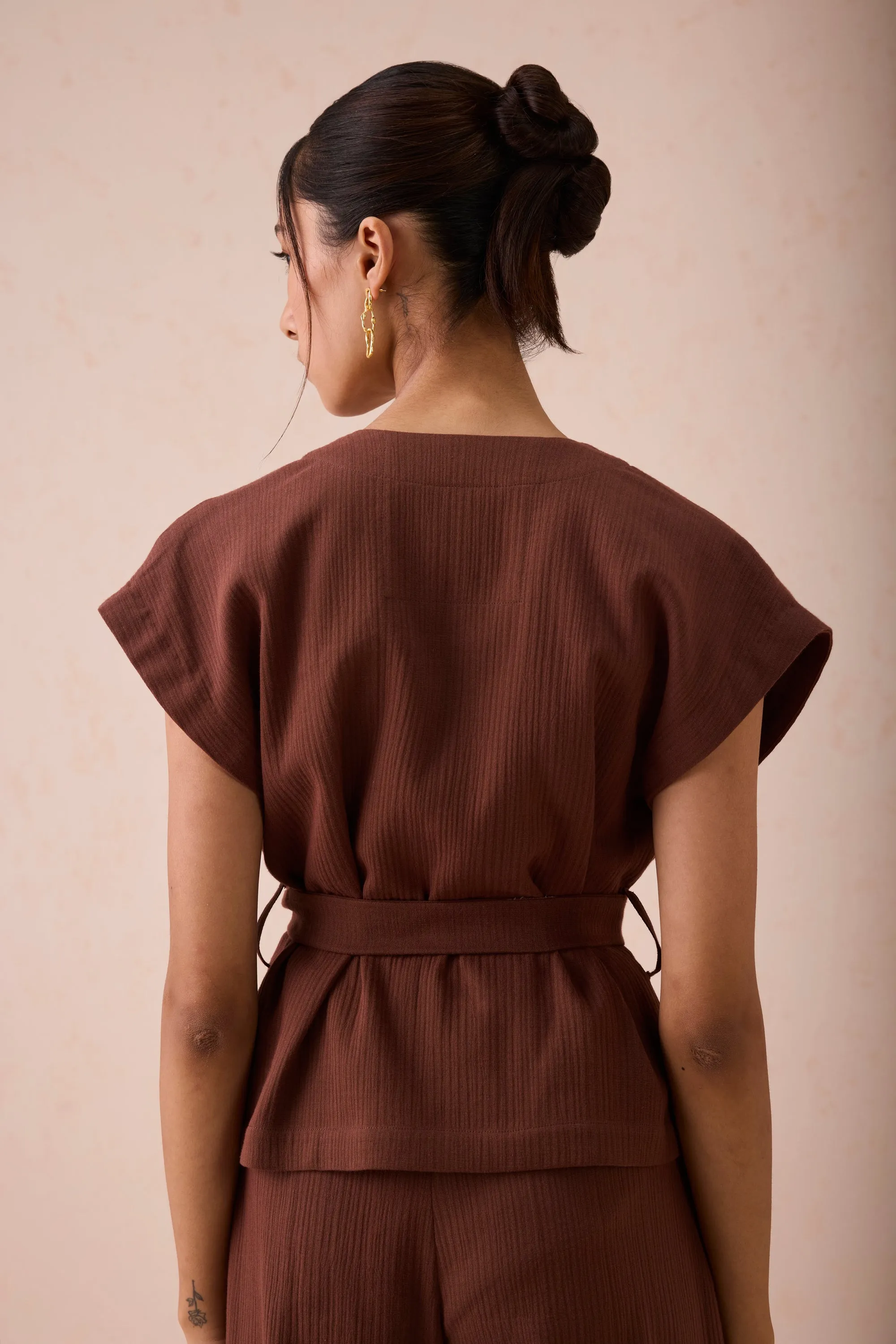 The Berry Bright Everyday Organic Cotton Wrap Top