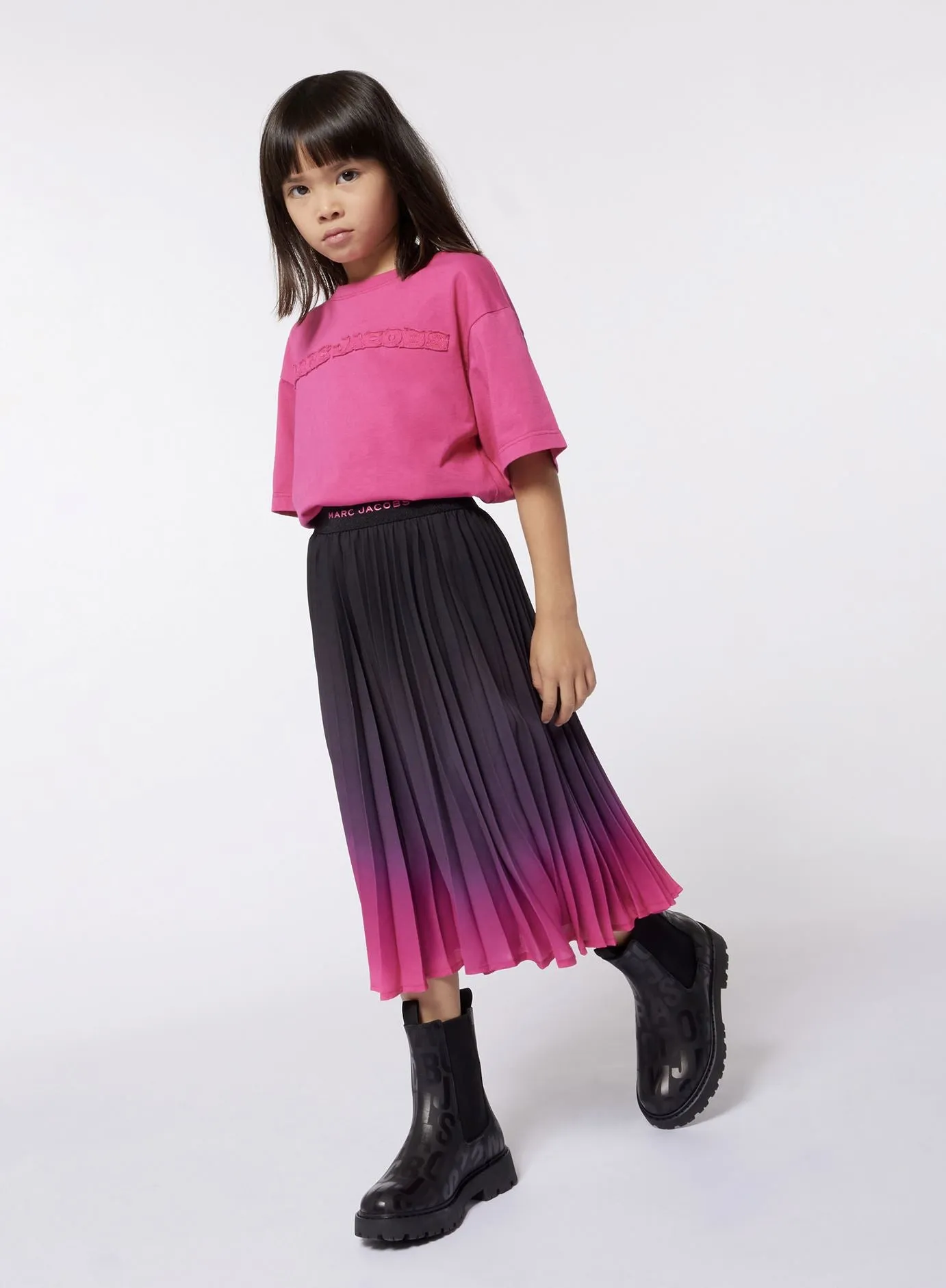 The Marc Jacobs Mini Me Pink Logo Tee