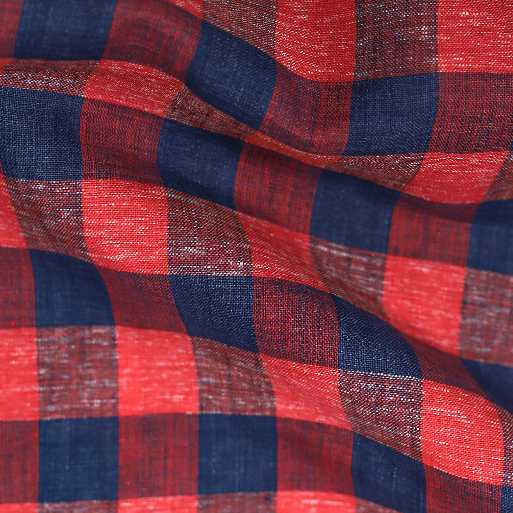 The Red Short Sleeve Frazier Linen Gingham Custom Shirt