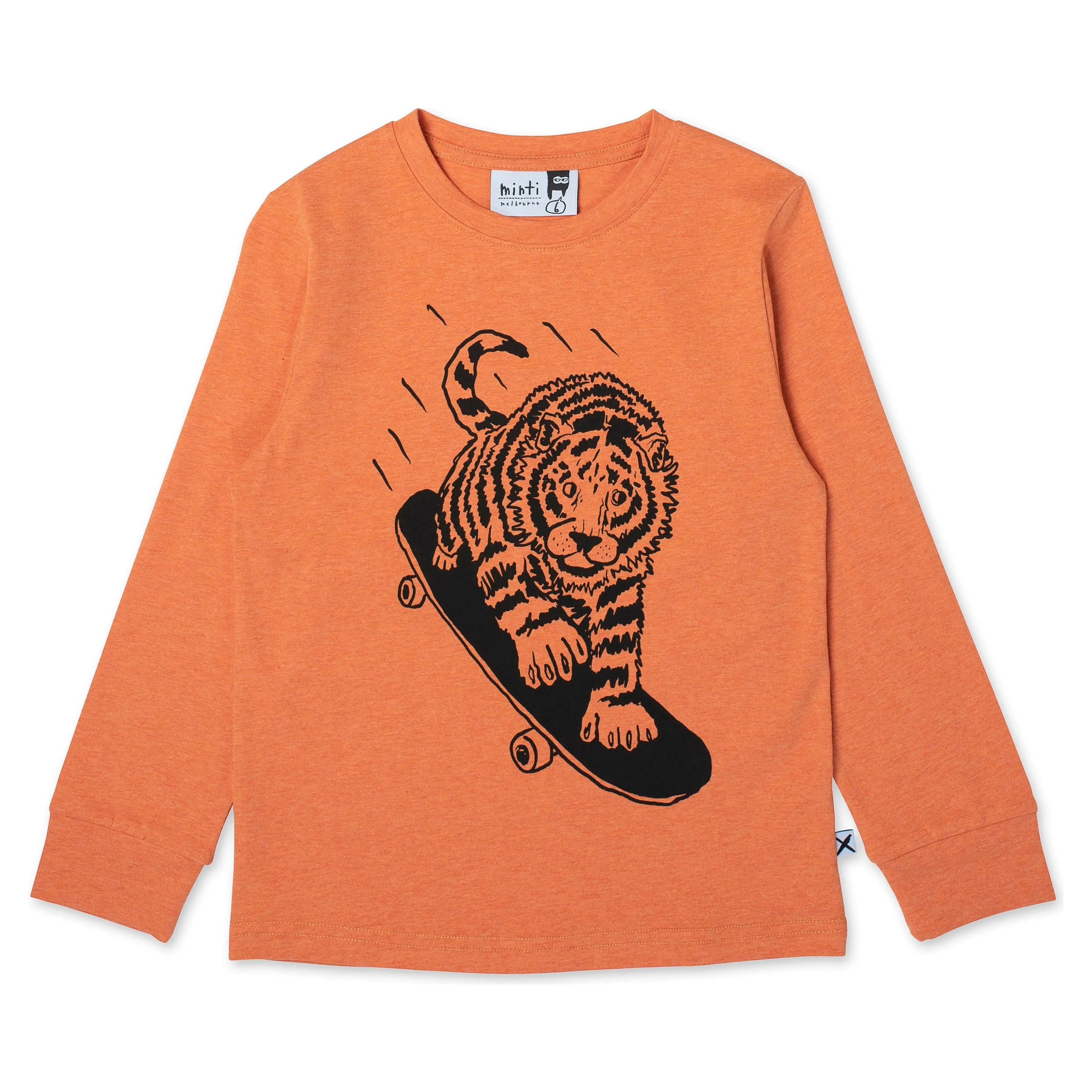 Turbo Tiger Tee - Orange Marle