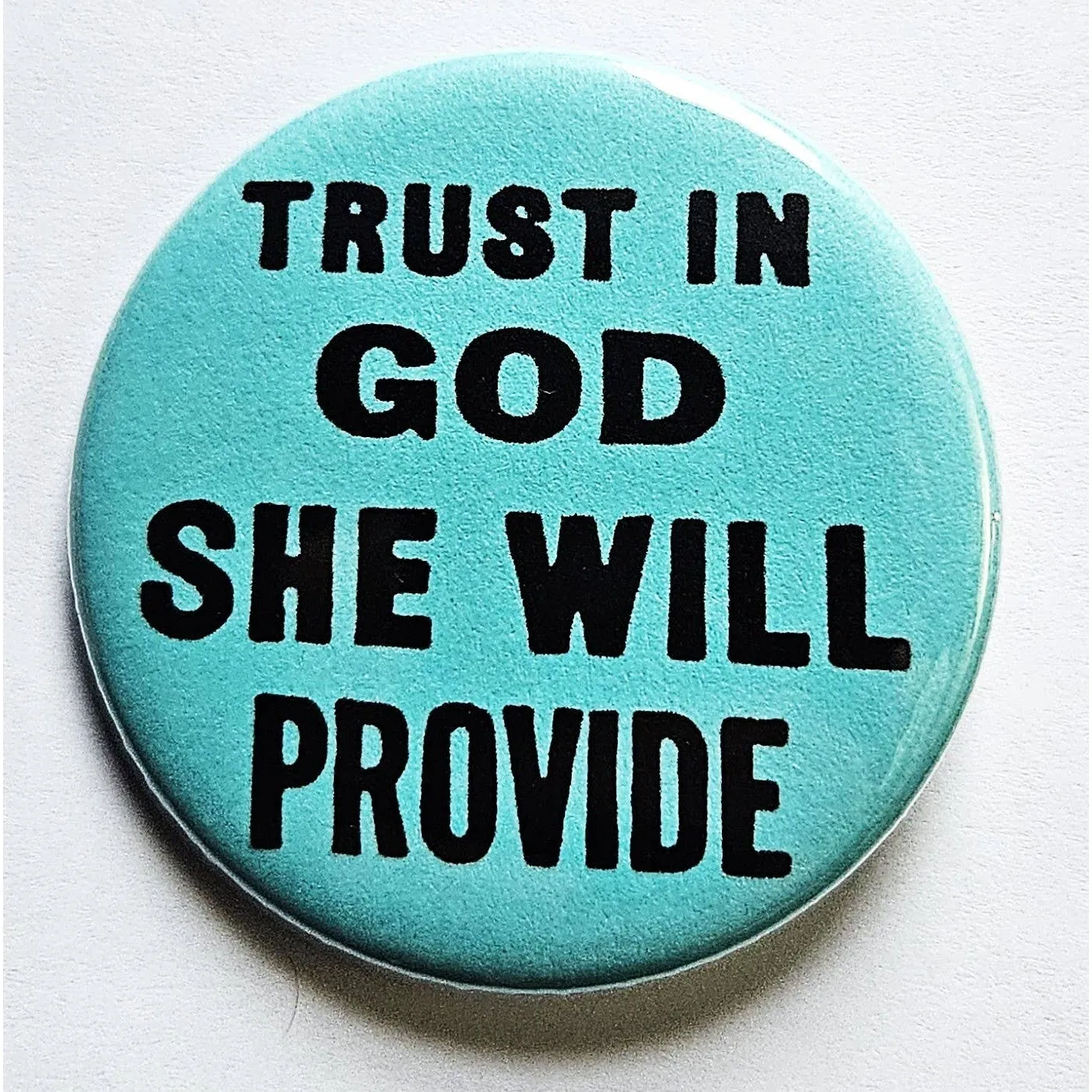 Vintage Reproduction Trust in God Small Pinback Button | 1.25" Diameter